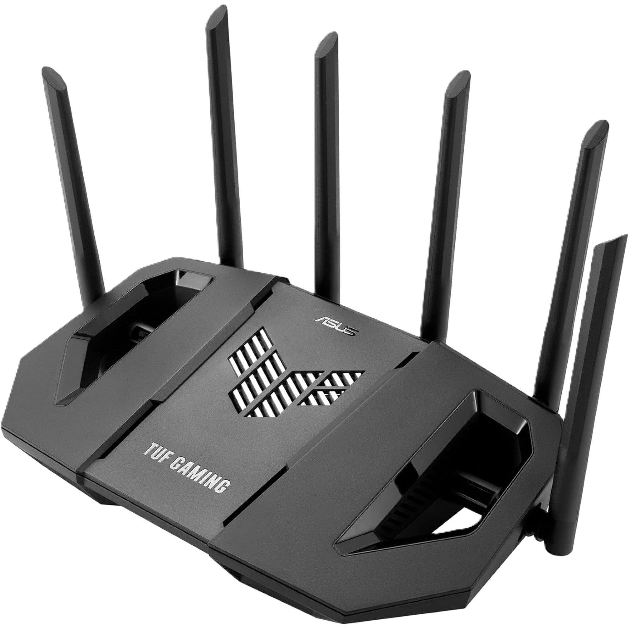 Black - ASUS - ASUS TUF Gaming BE9400 Tri Band WiFi 7 (802.11be) Extendable Gaming Router - 1