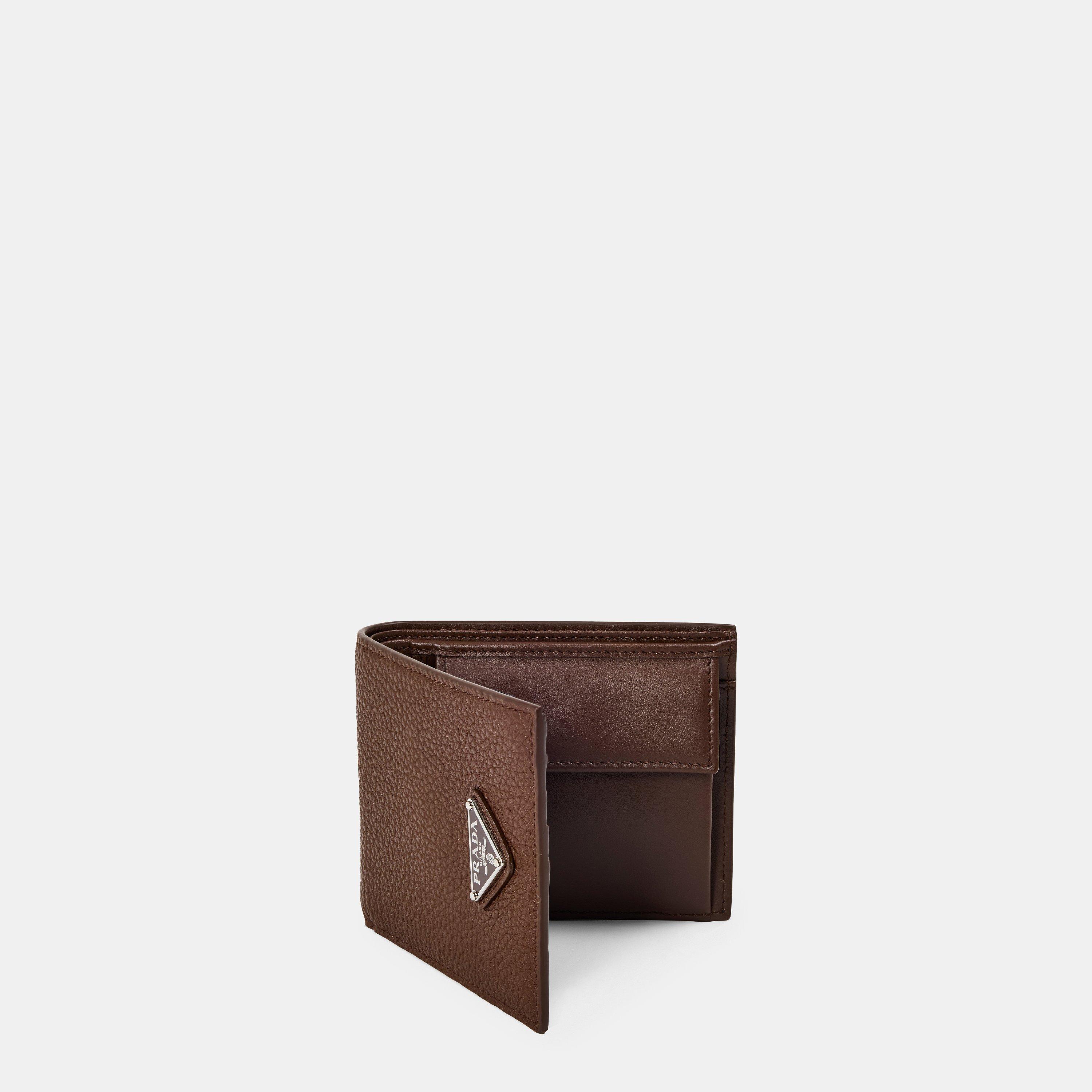 Brown - Prada - Men's Leather Billfold Wallet - 3