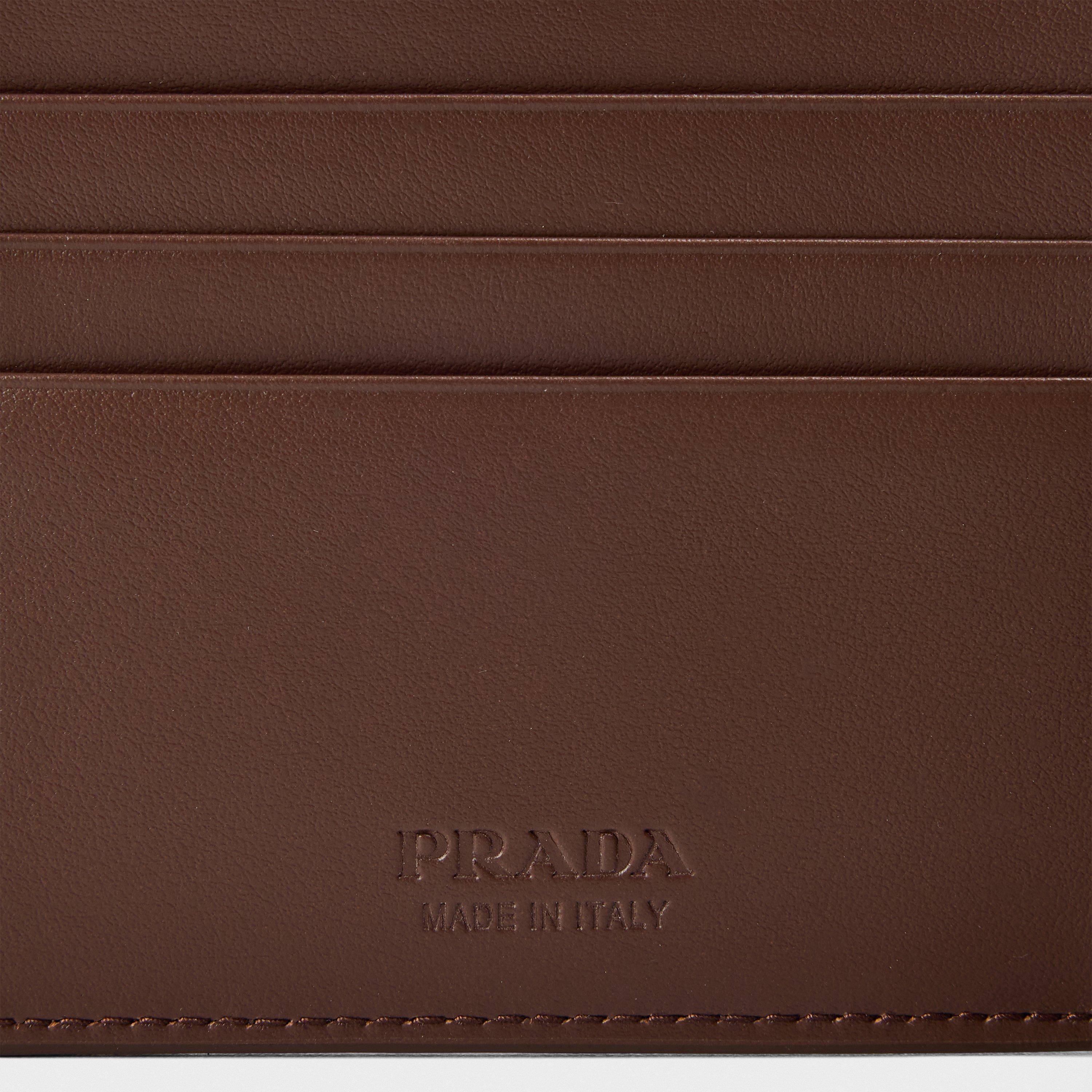 Brown - Prada - Men's Leather Billfold Wallet - 4