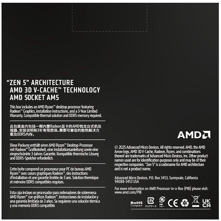 Schwarz - AMD - Ryzen 9 9950X3D2 Dual Edition CPU - 8