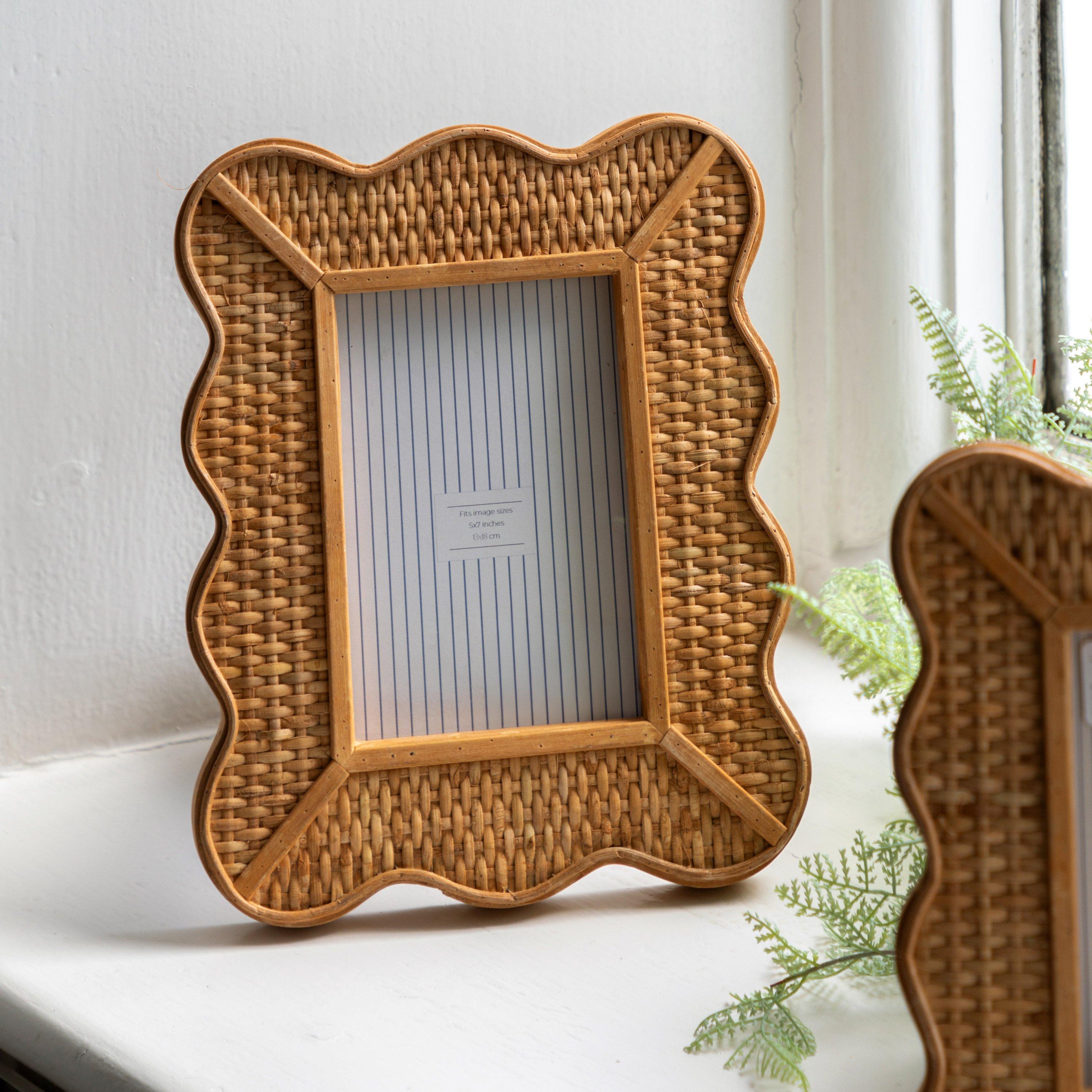 Gallery  Ayora Rattan Photo Frame 7X5in - Brown - 5x7in