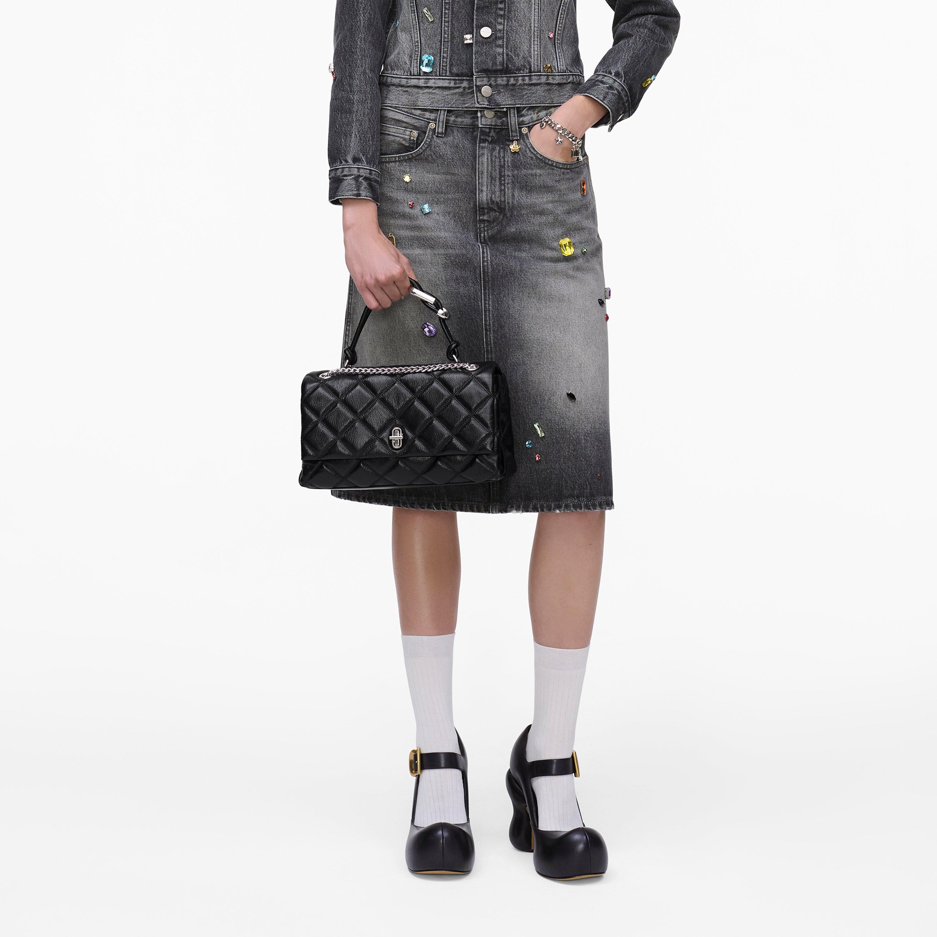 Black - Marc Jacobs - Women's Quilted Dual Convertible Shoulder Bag - 7