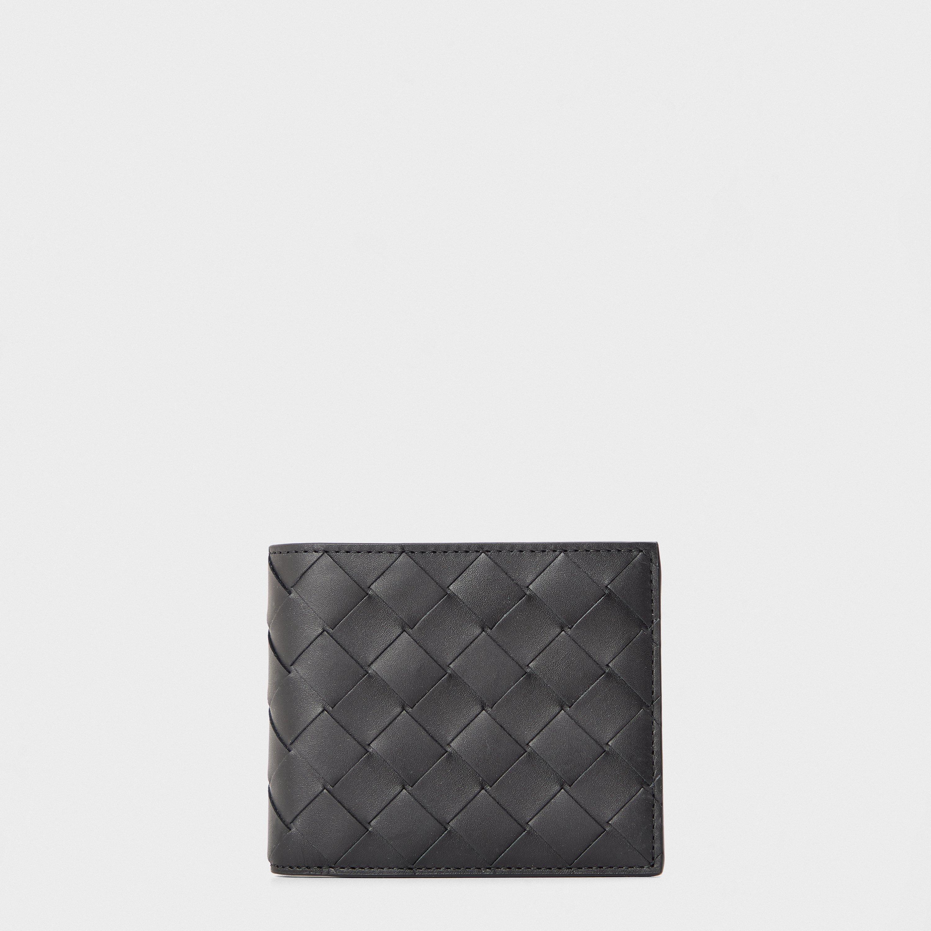 Black/Silver - Bottega Veneta - Men's Bifold Wallet - 1