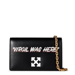 Off White Quote Jitney 0.5 leather cross body bag