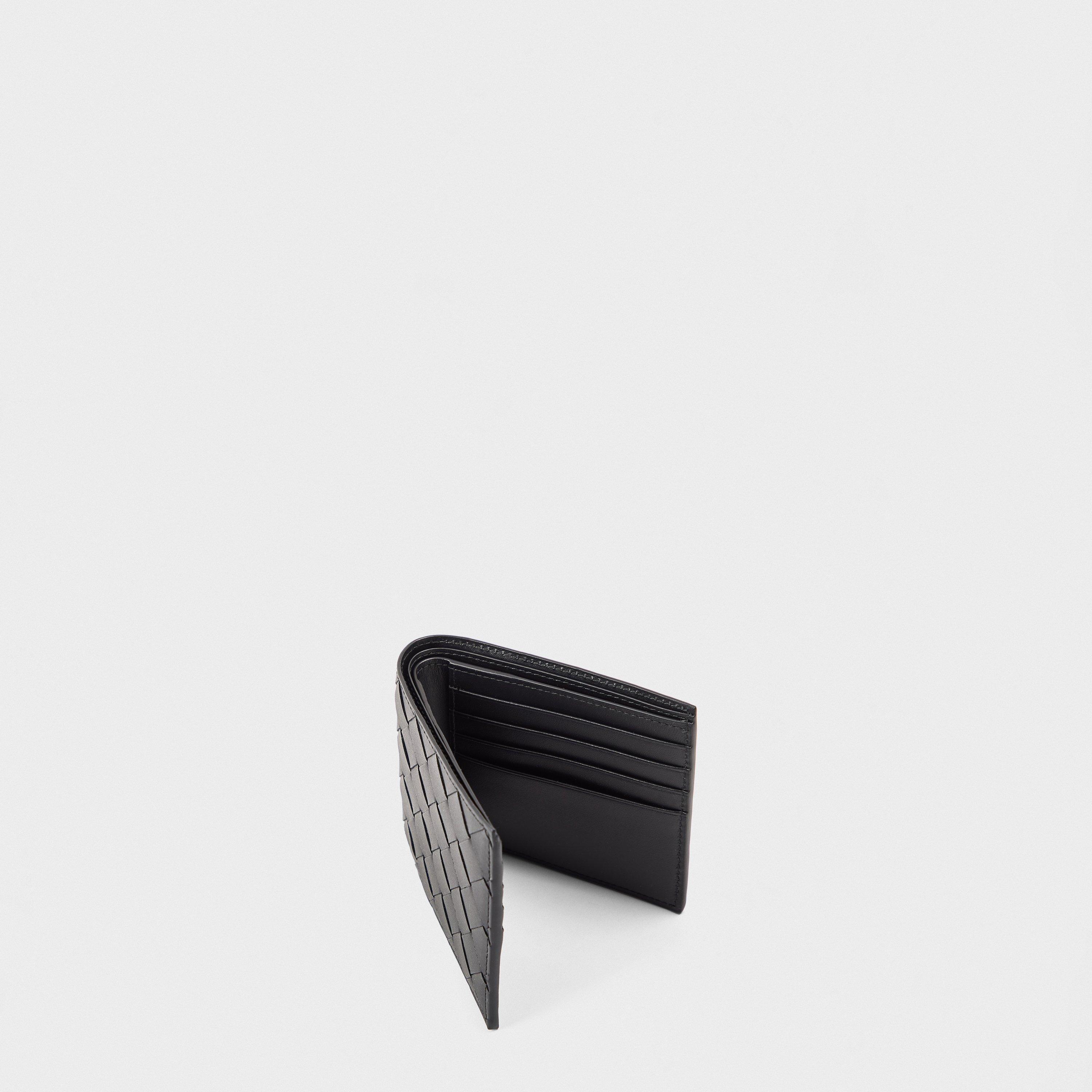 Black/Silver - Bottega Veneta - Men's Bifold Wallet - 4