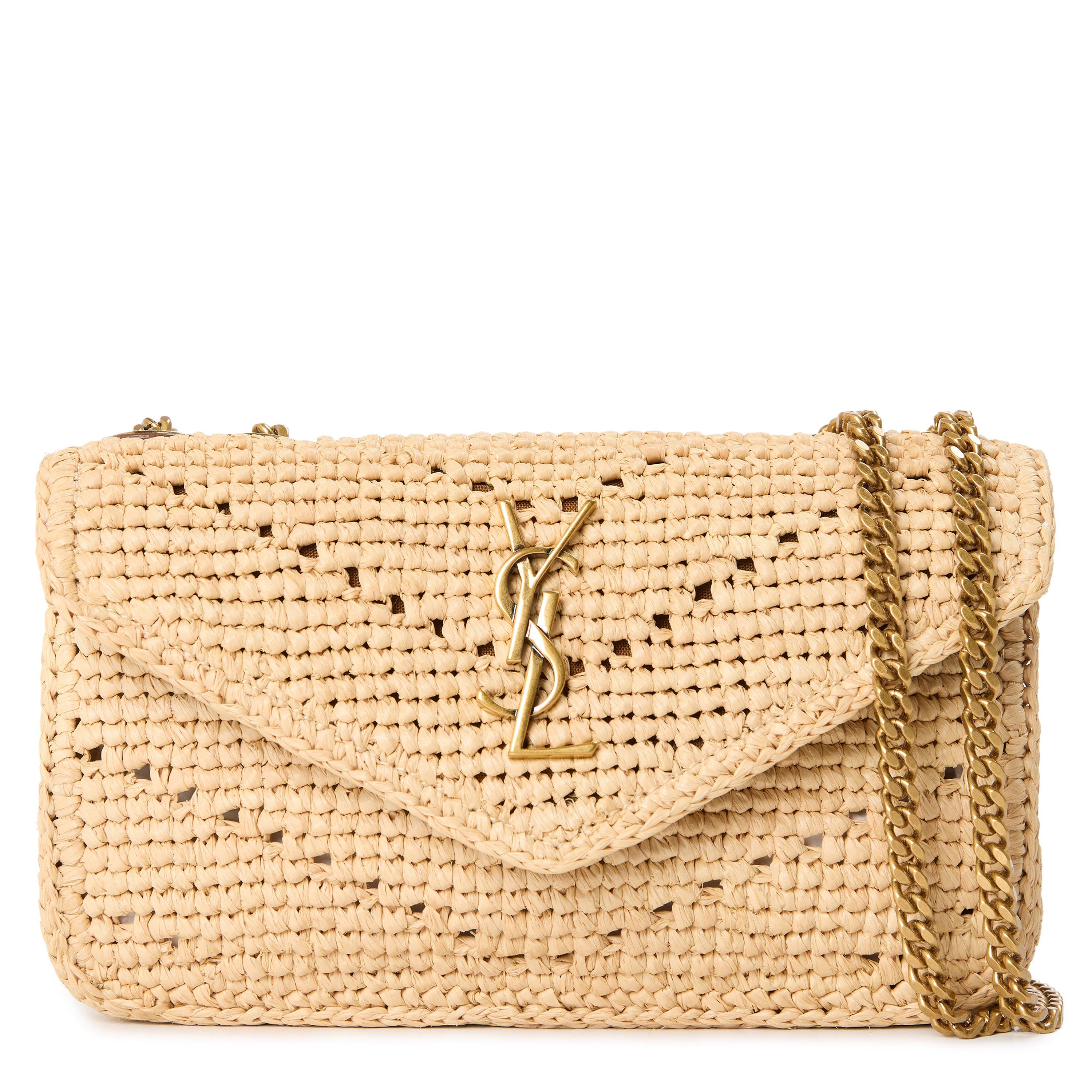 Natural/Brick - Saint Laurent - Saint Mni Rffia Lou Ld63 - 1