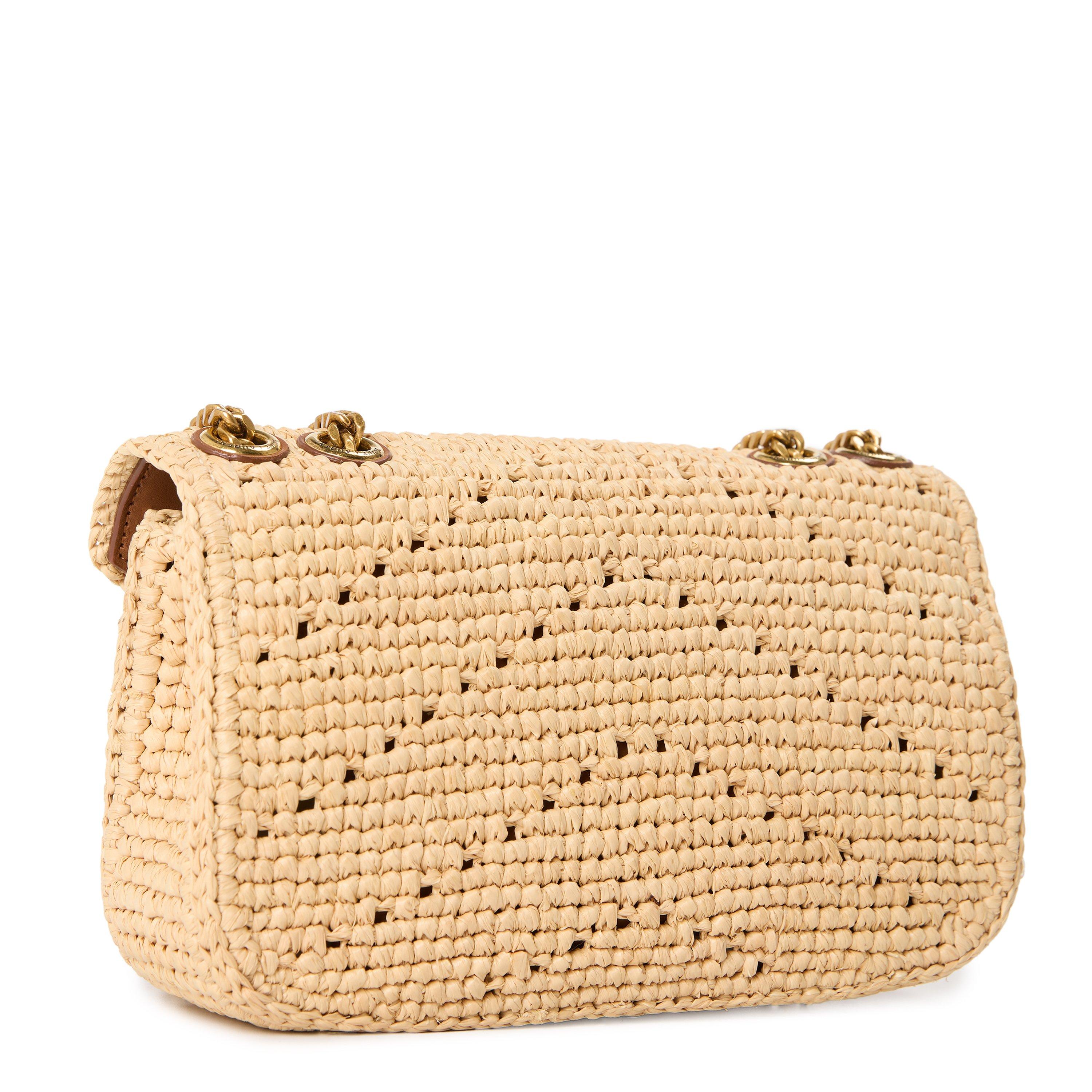 Natural/Brick - Saint Laurent - Saint Mni Rffia Lou Ld63 - 2