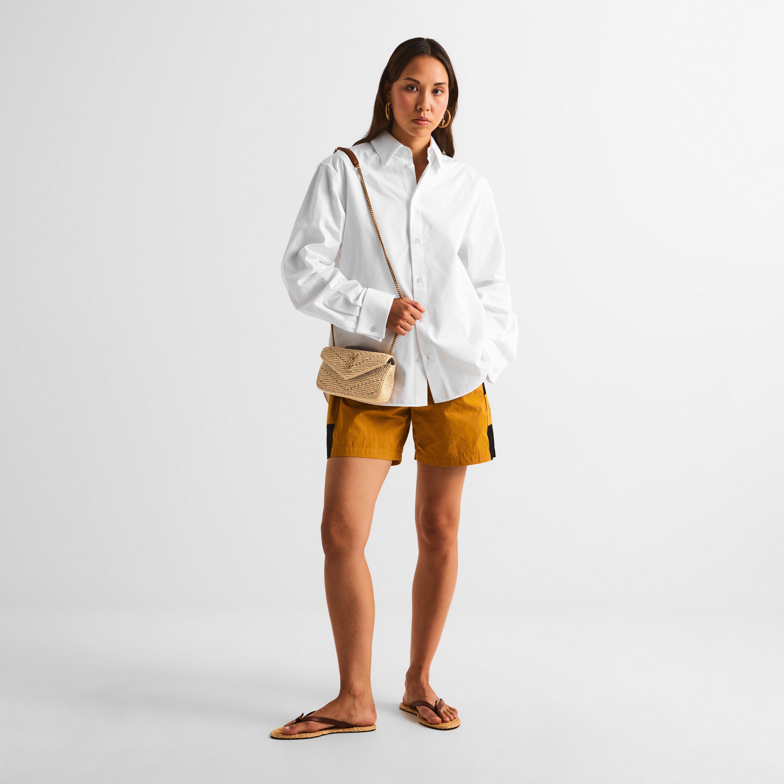 Natural/Brick - Saint Laurent - Saint Mni Rffia Lou Ld63 - 6