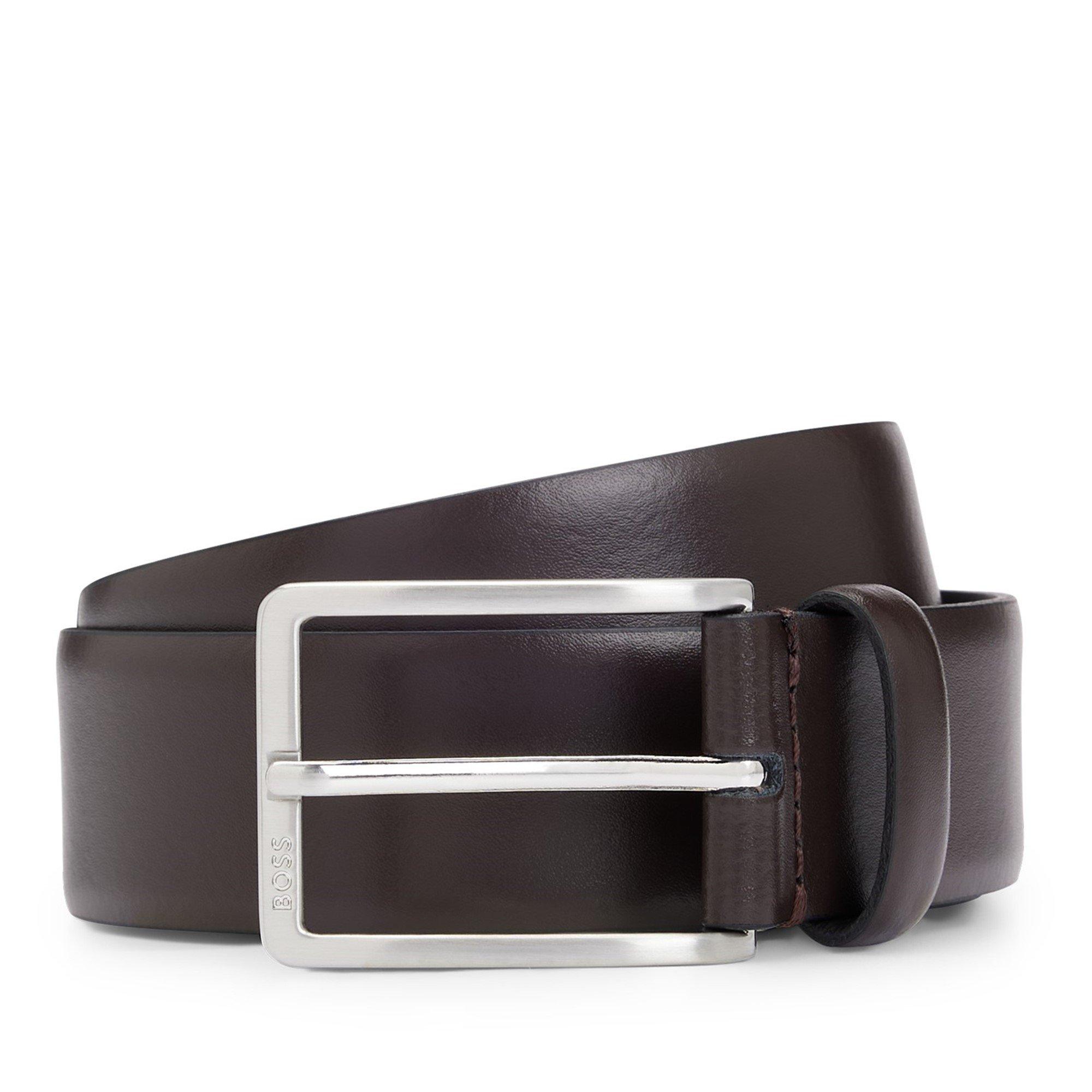 Boss Logo Belt - Dark Brown 205 - Size 32-34W 95