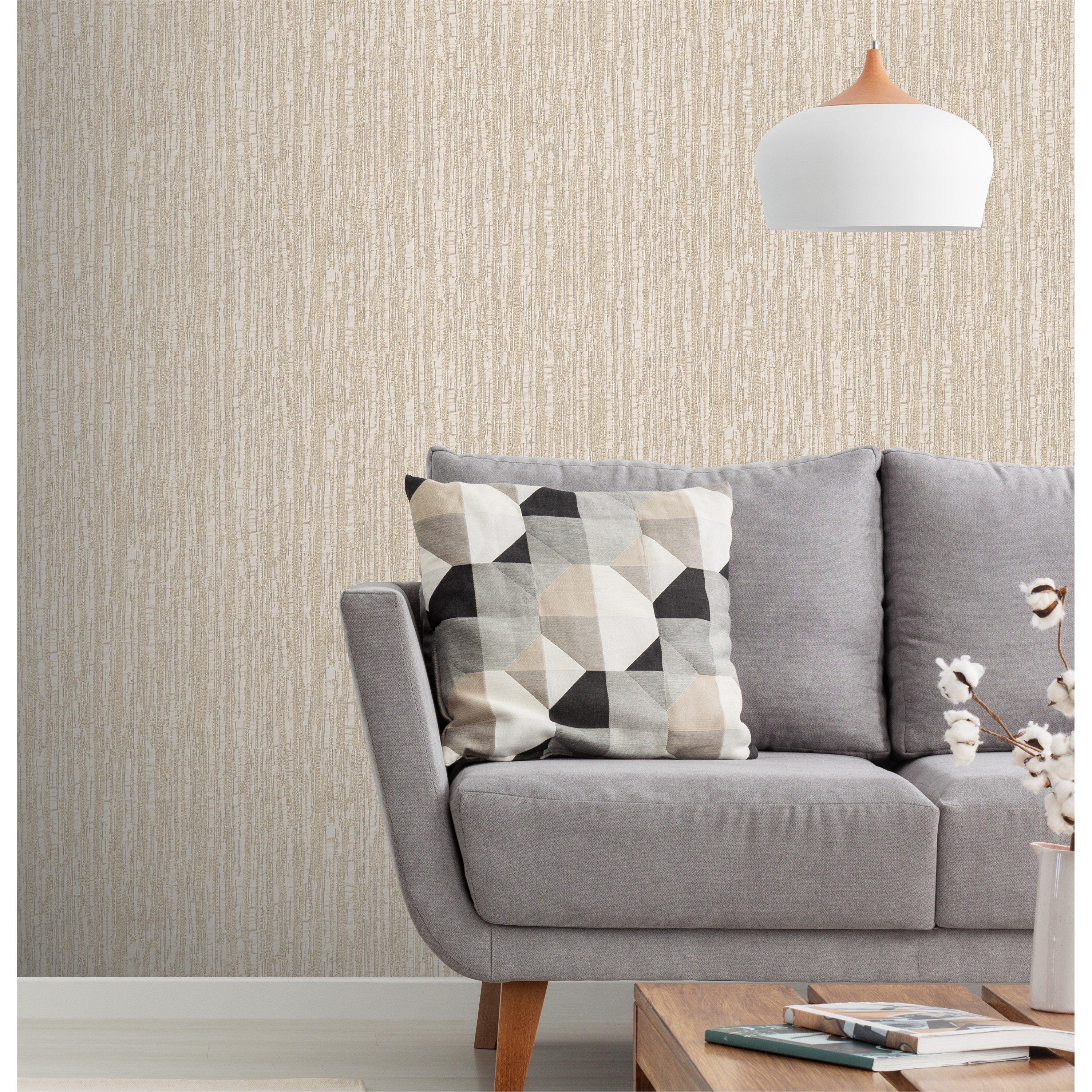 Neutral - Design ID - DID Embroidered Crushed Silk Peach Wallpaper - 4