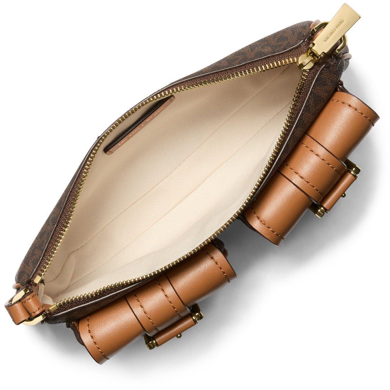 BRN/ACORN - MICHAEL Michael Kors - Women's Zoe Small Signature Logo Shoulder Bag - 2