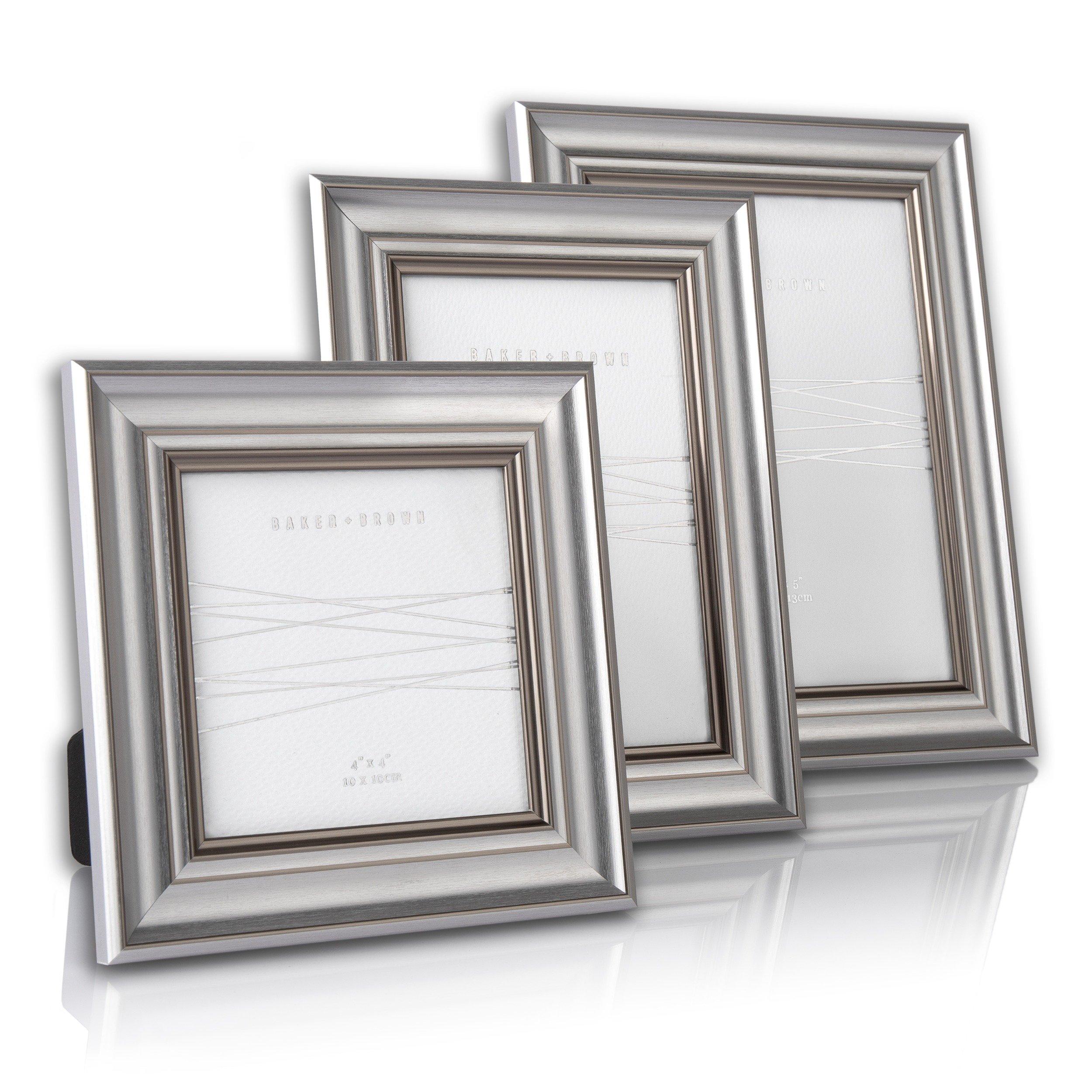 Gallery  Bisley Photo Frame 6X4in (3Pk) - Silver - 4x6in