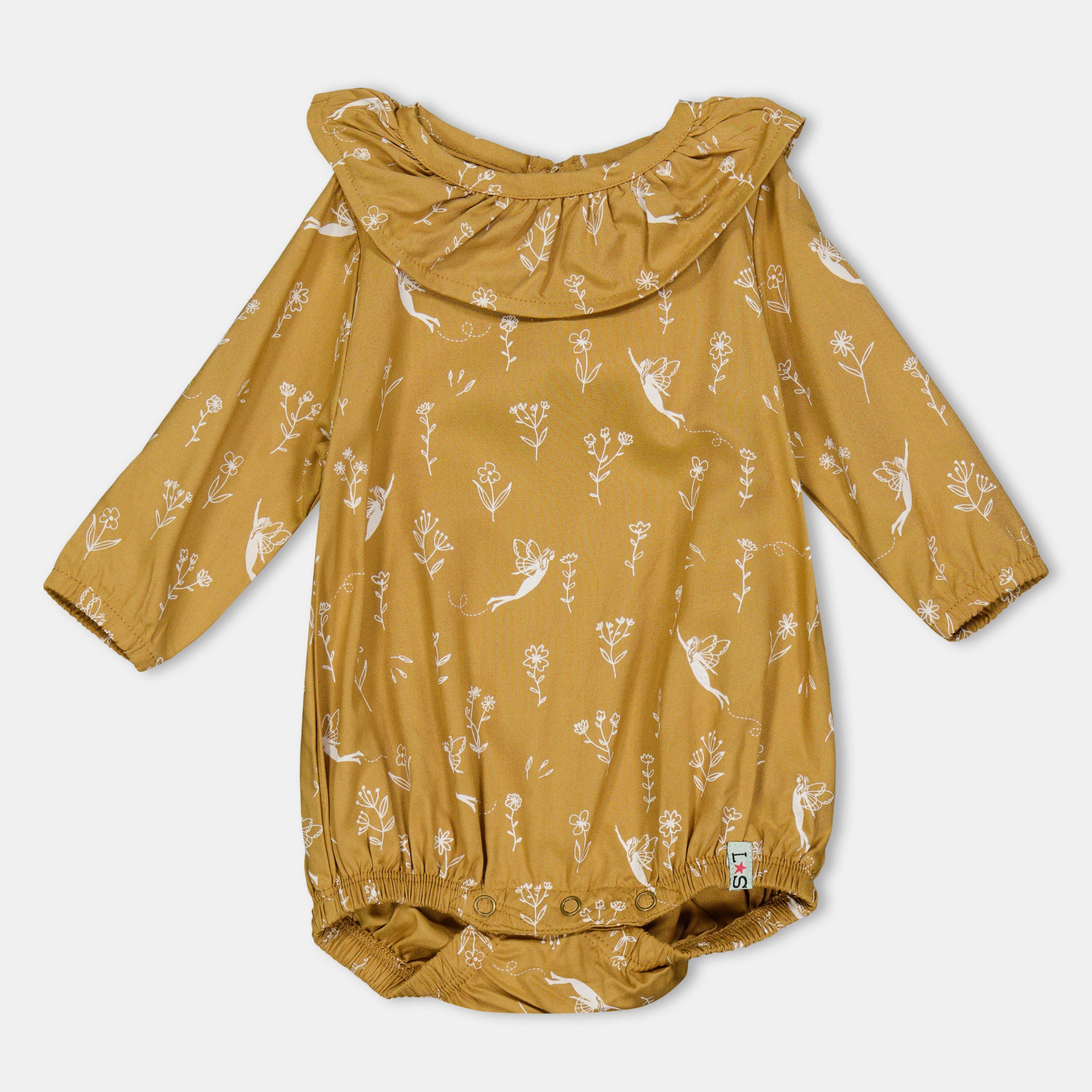 Lilly And Sid  Kids' Fairy Baby Bodysuit - Yellow - 0-3 Months