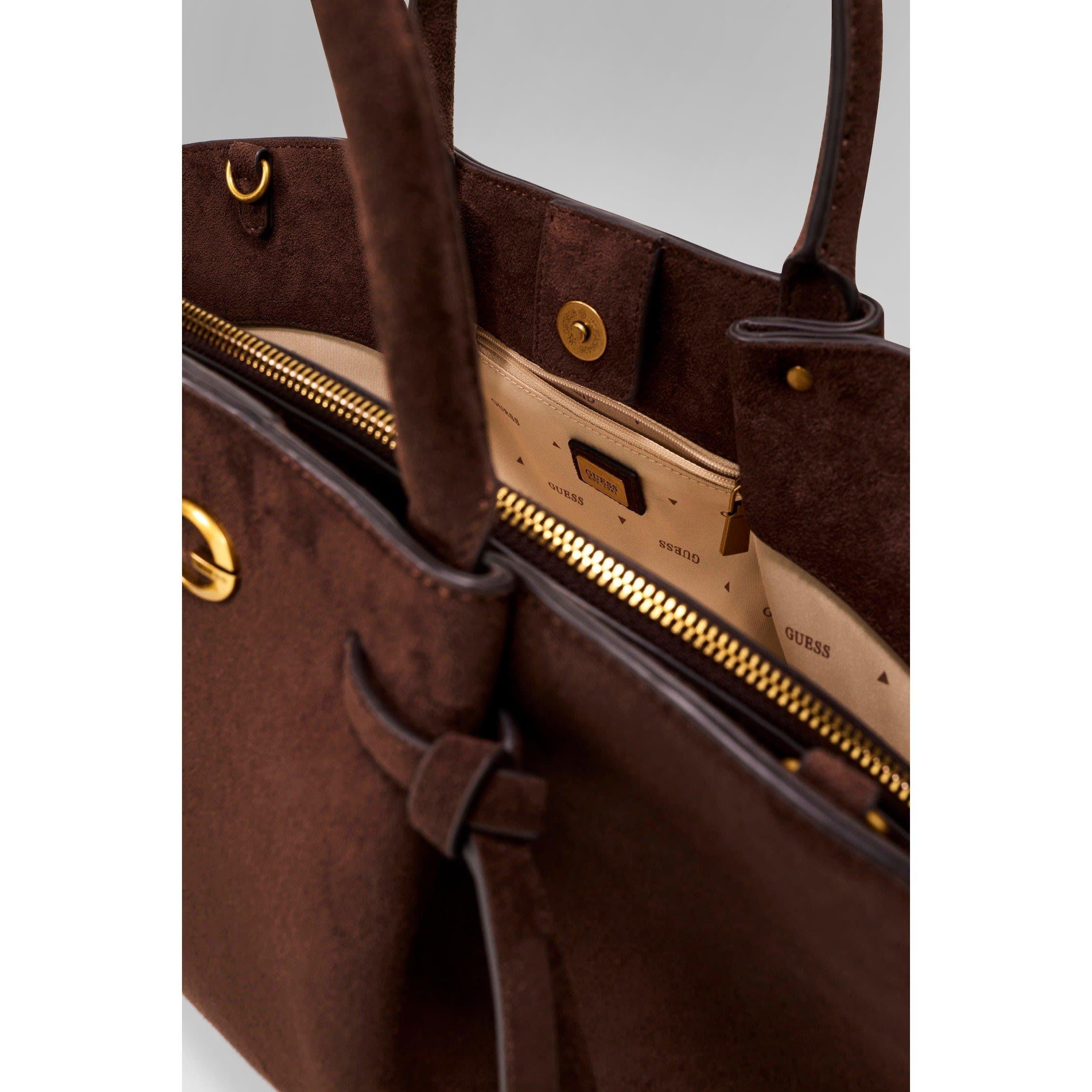 ESPRESSO - Guess - Women's Allegra Girlfriend Satchel - 5