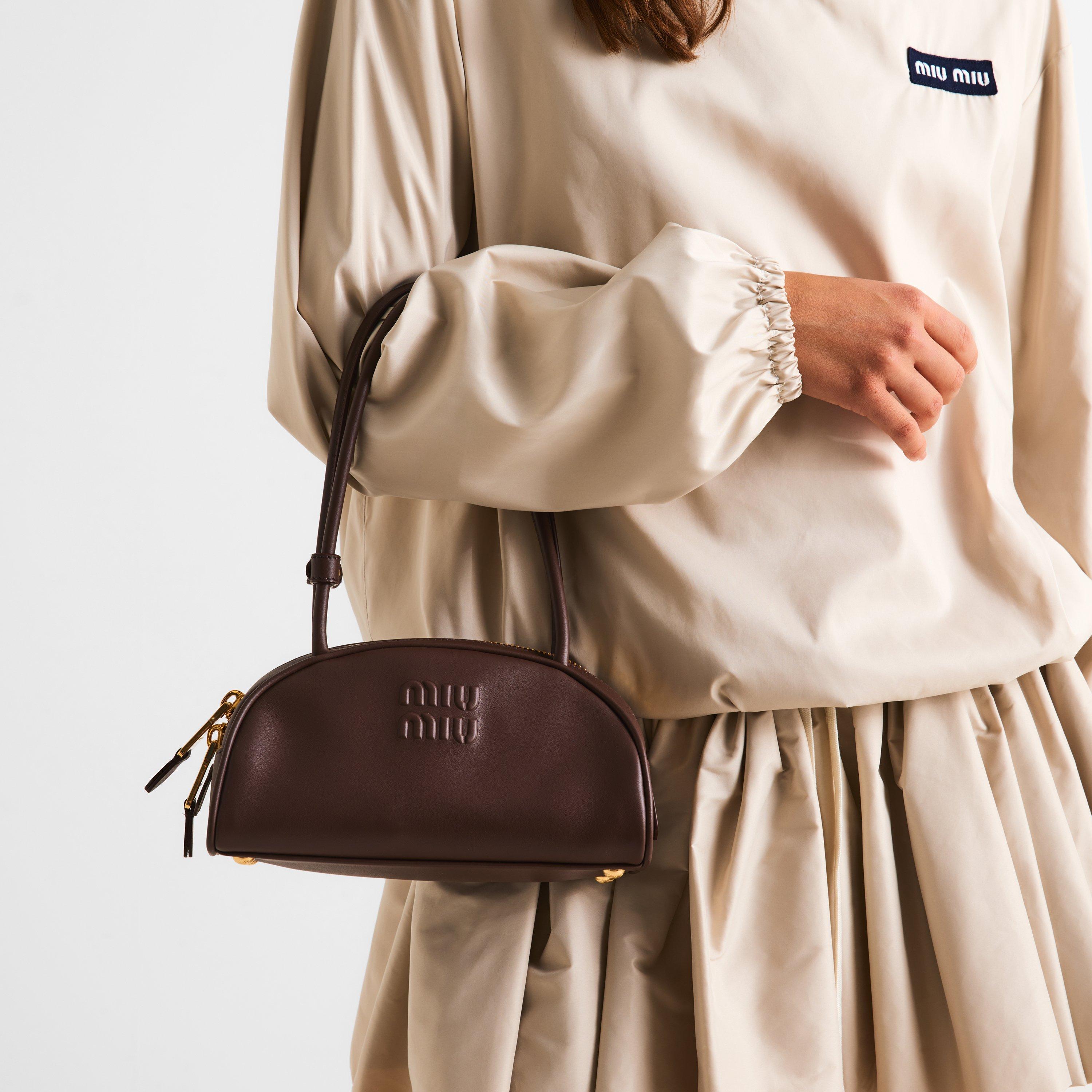 Radica - Miu Miu - Women's Beau Leather Bowling Bag - 3