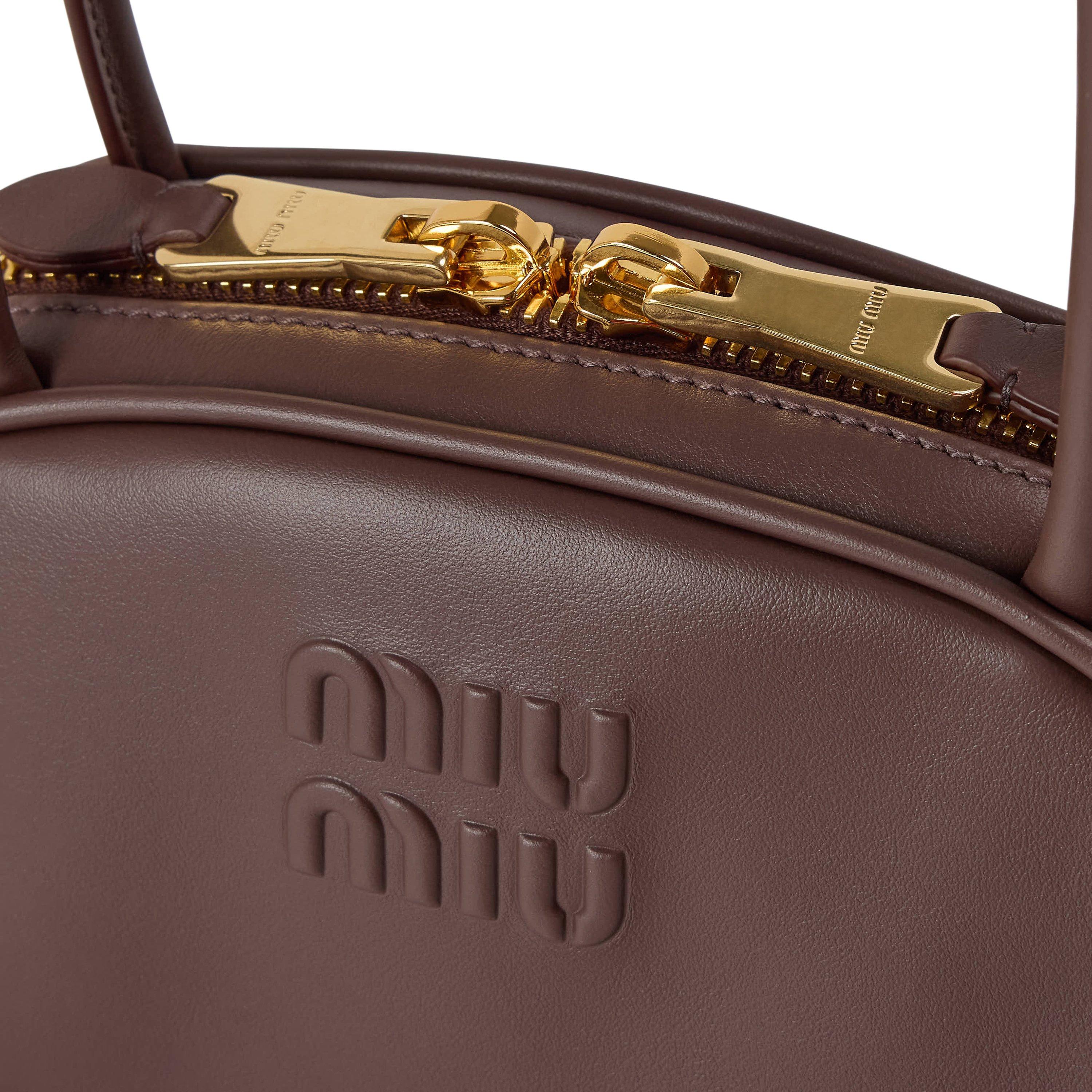 Radica - Miu Miu - Women's Beau Leather Bowling Bag - 3