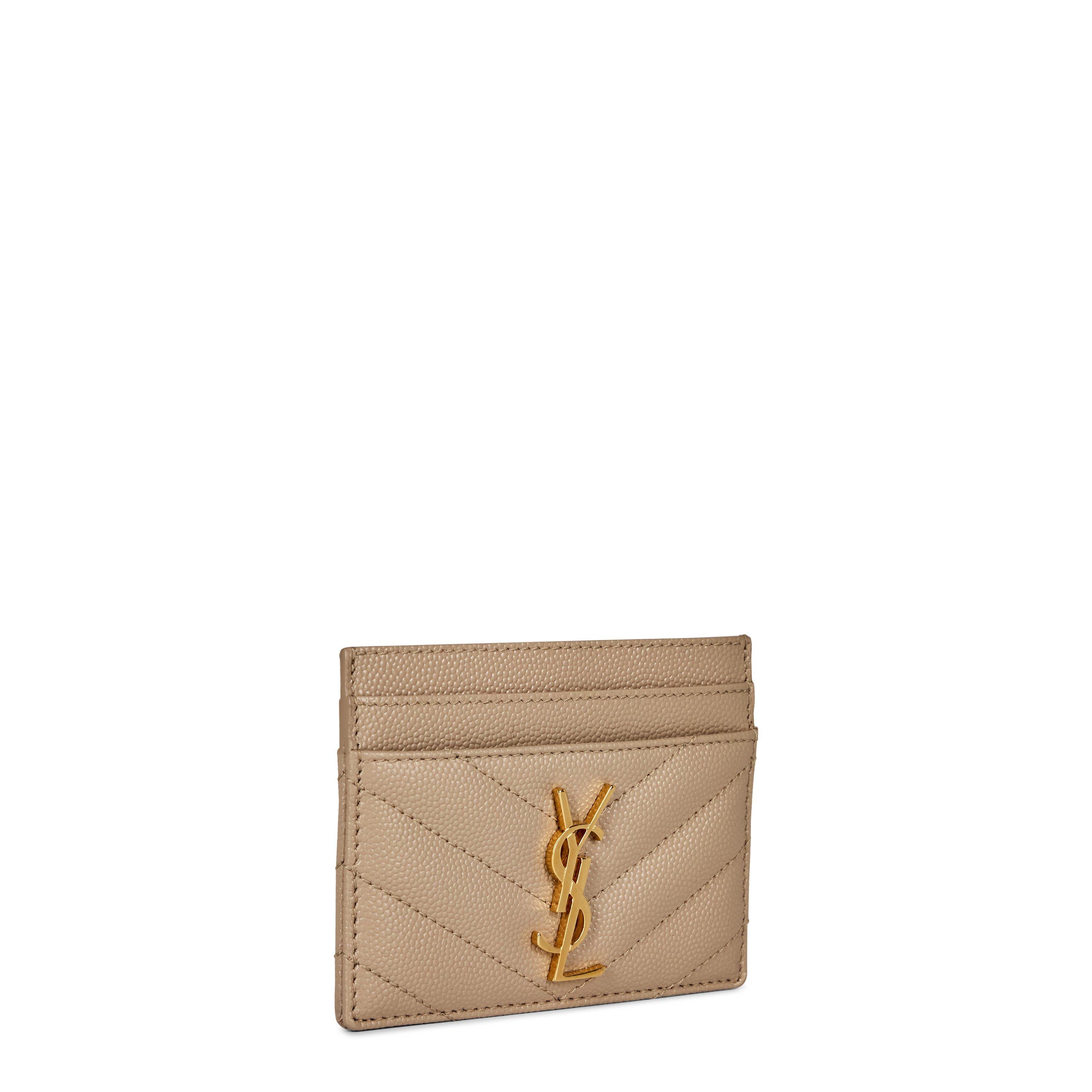 ★関税込み★ Saint Laurent Cassandre Card Holder Cassandre matelassé leather card holder in black - Saint