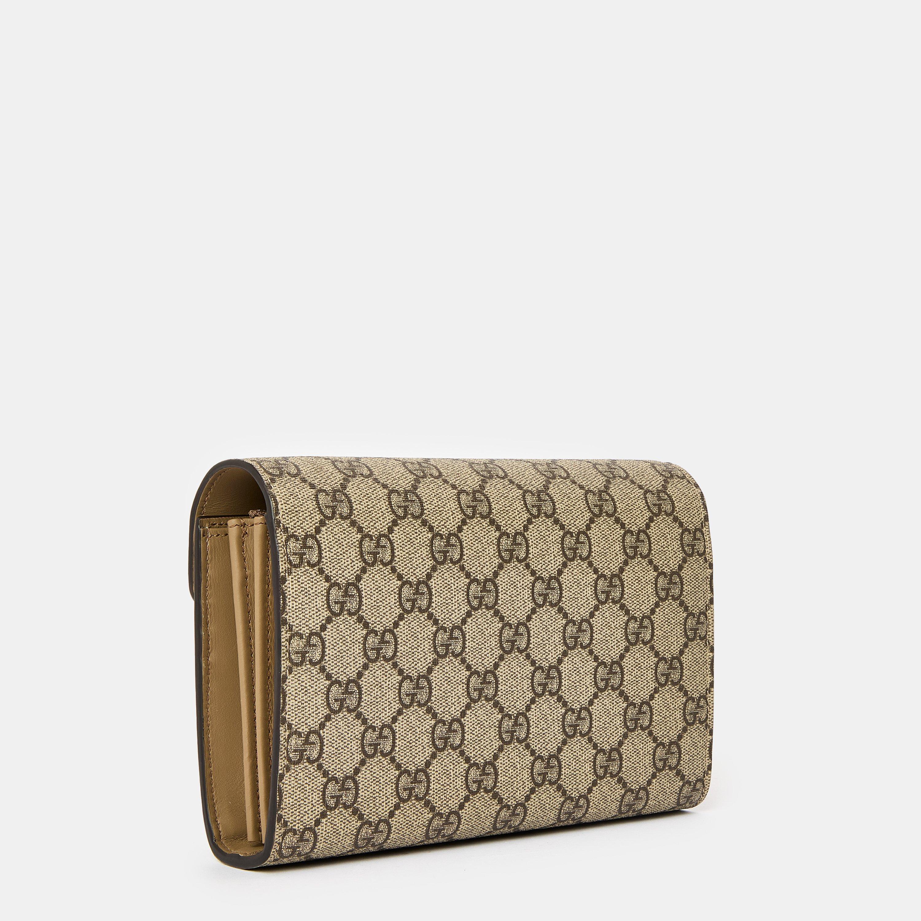 Beige - Gucci - Women's Cotton Dionysus GG Chain Wallet - 2