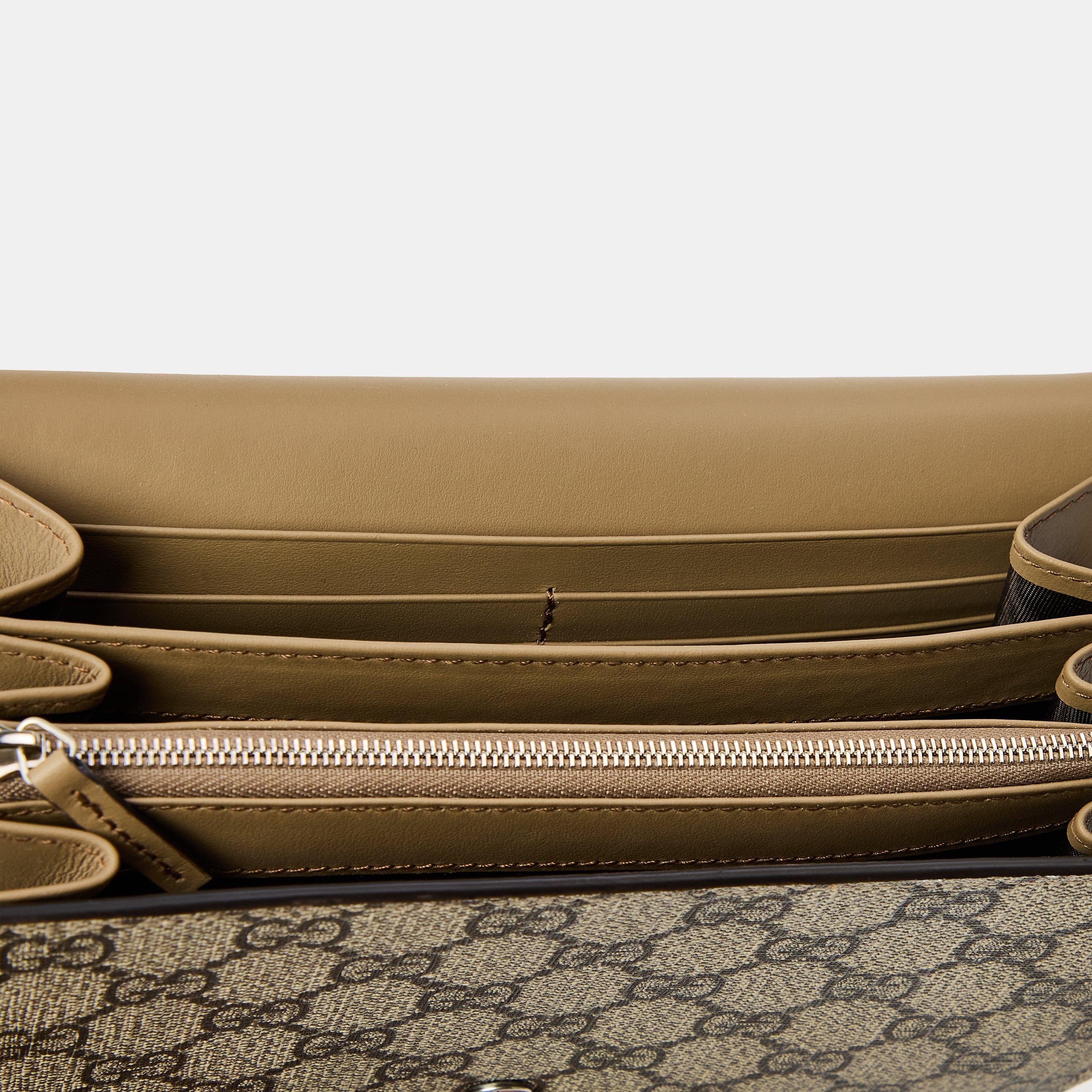 Beige - Gucci - Women's Cotton Dionysus GG Chain Wallet - 6