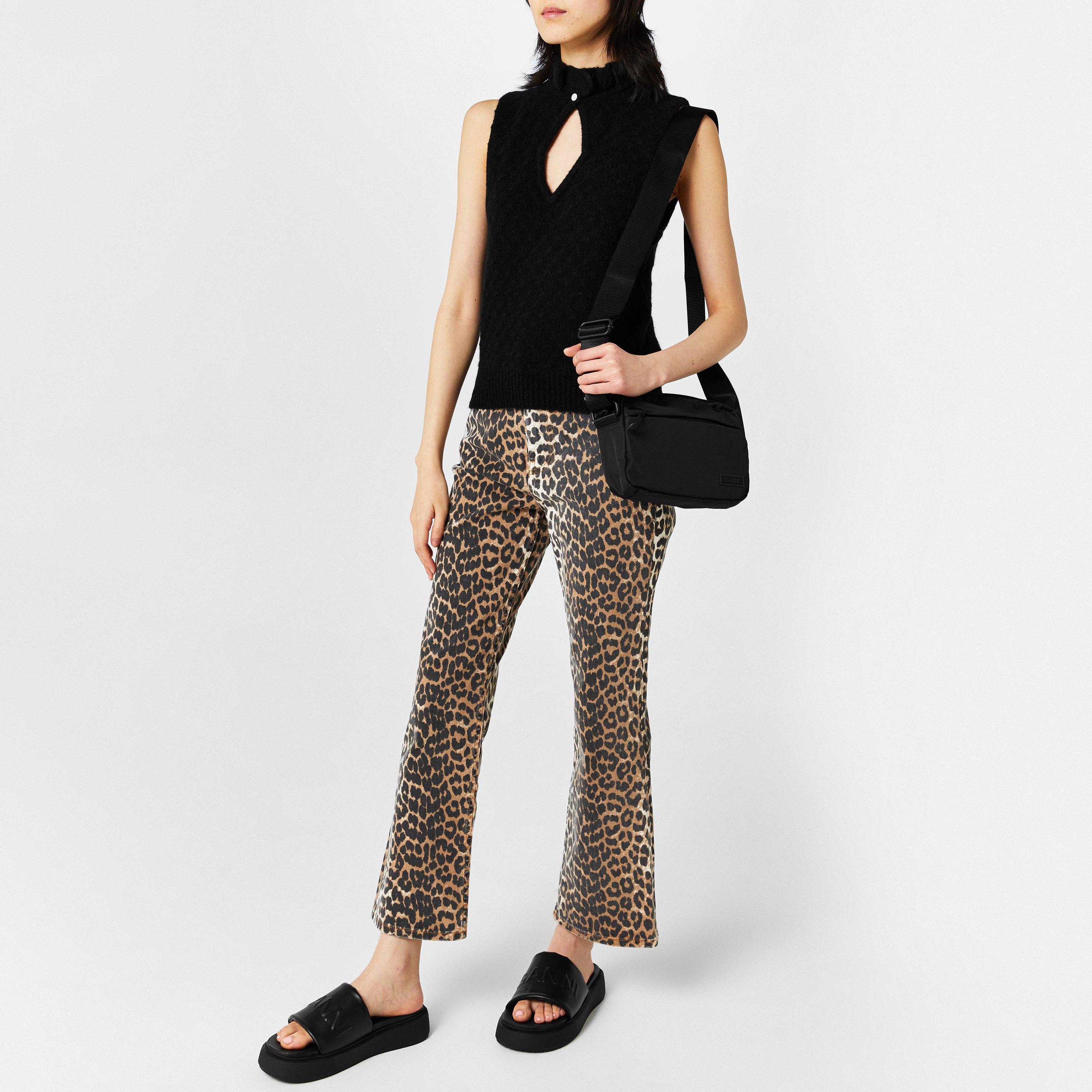 Black 099 - Ganni - Women's Tech Fabric Shoulder Bag - 7