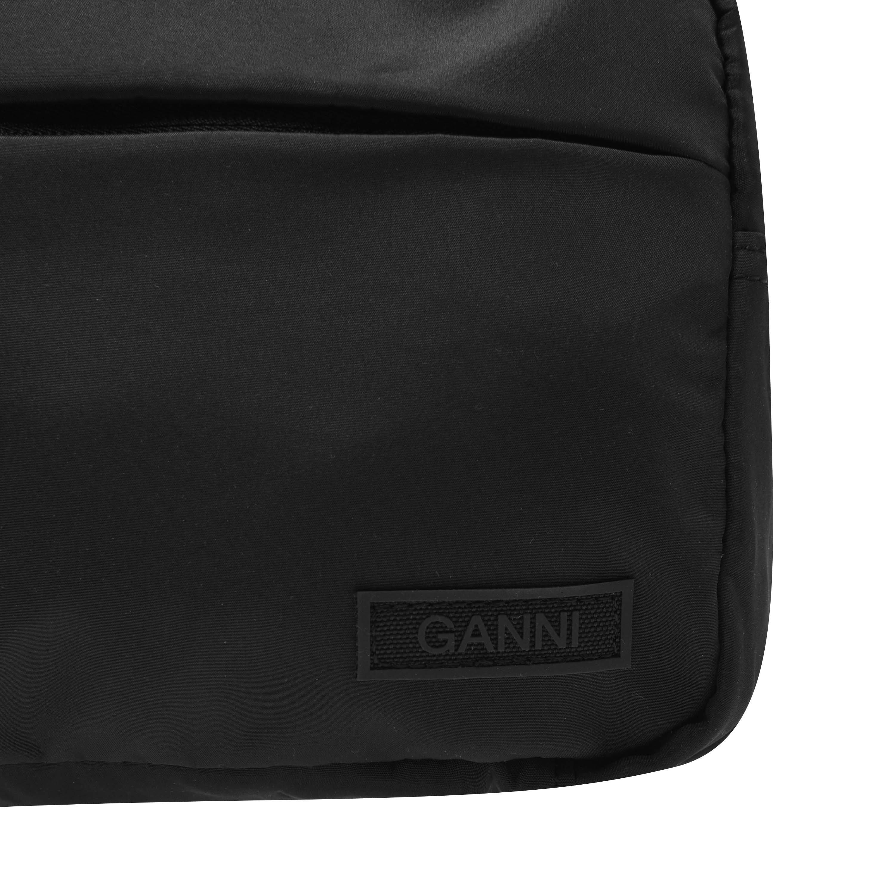 Black 099 - Ganni - Women's Tech Fabric Shoulder Bag - 4