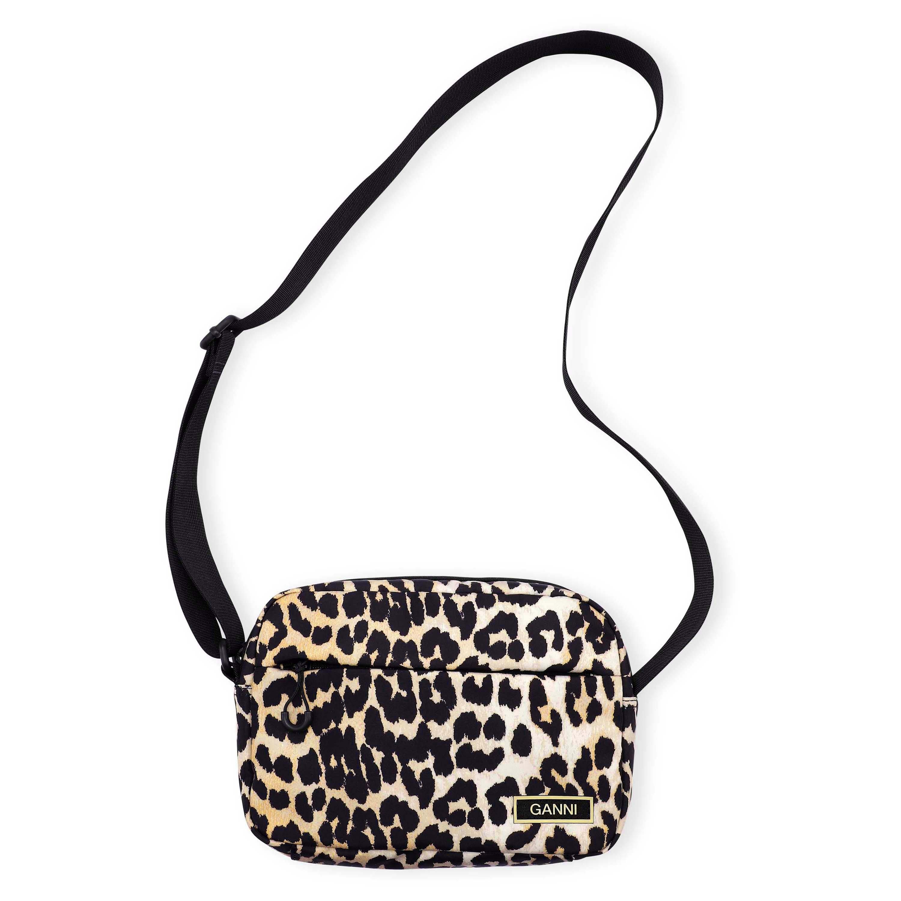 Leopard 943 - Ganni - Women's Tech Fabric Shoulder Bag - 1