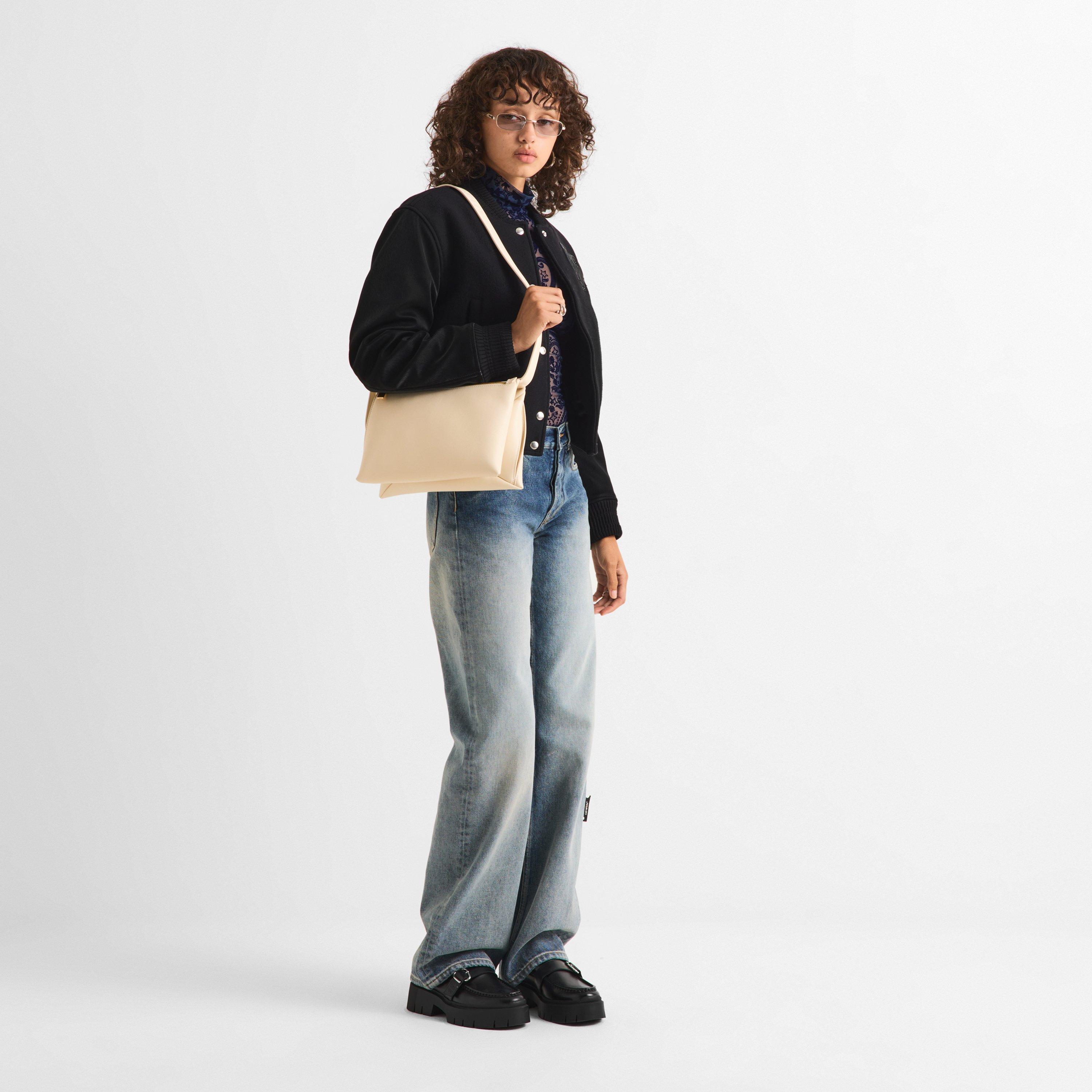 Cream - Off White - Sandbag Shoulder Bag - 6