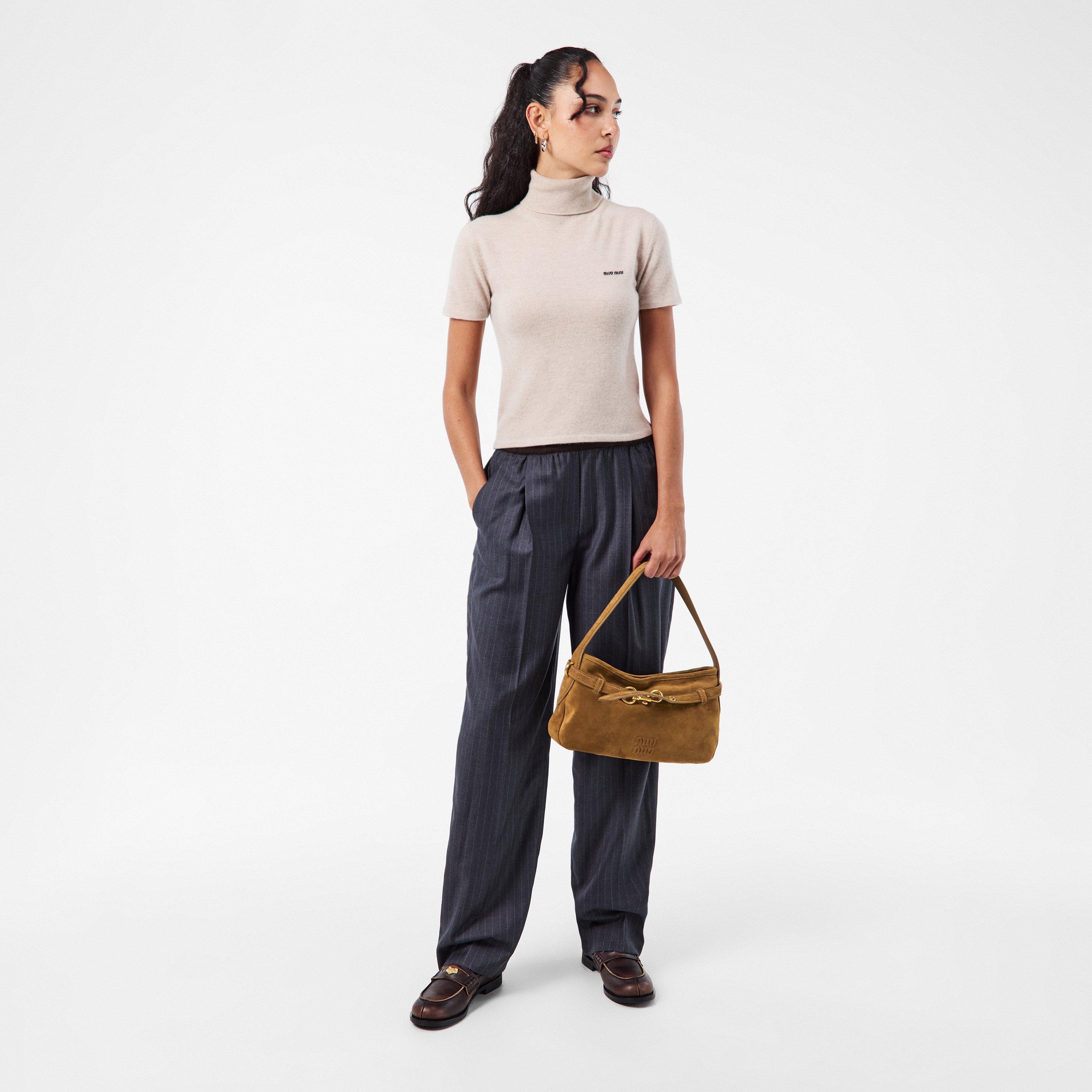 Oliva - Miu Miu - Women's Aventure Suede Shoulder Bag - 6