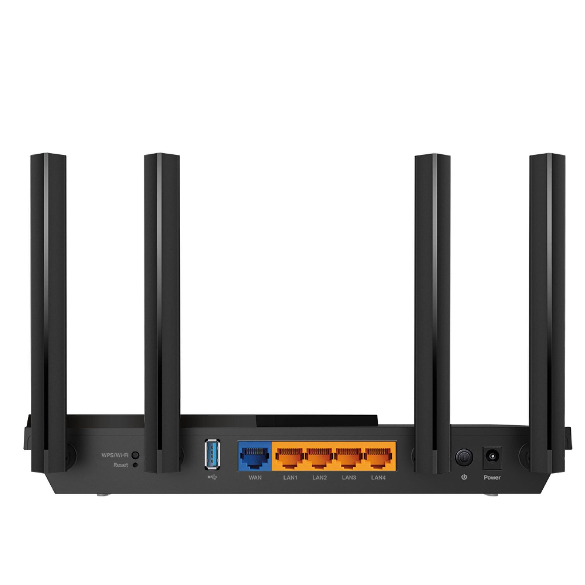 Crna - TP-Link - Archer AX55 -AX3000 Dual Band Gigabit Wi-Fi 6 Router - 4