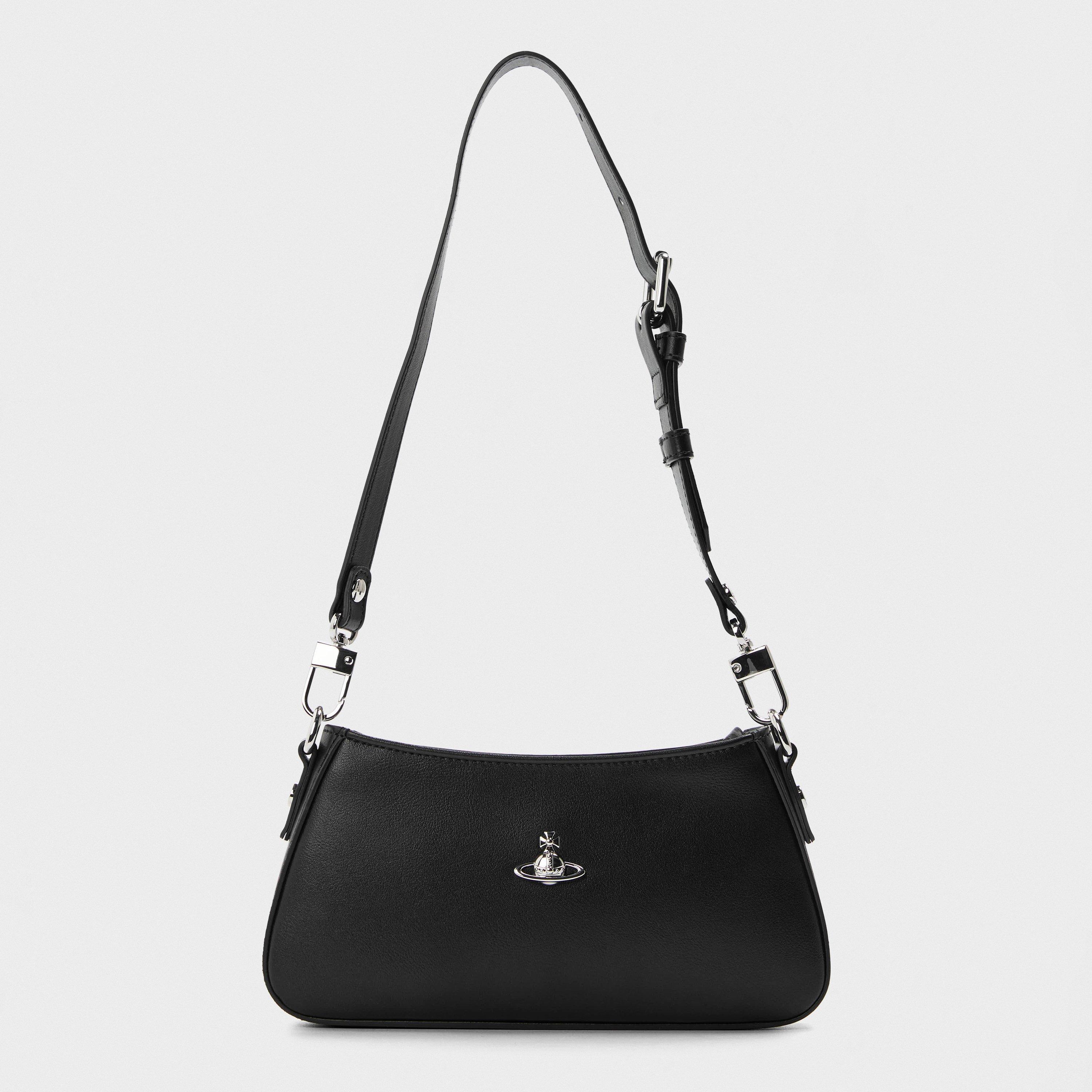 Vivienne Westwood バッグ Vivienne Westwood Saffiano leather Mini Yasmine, Black silver orb