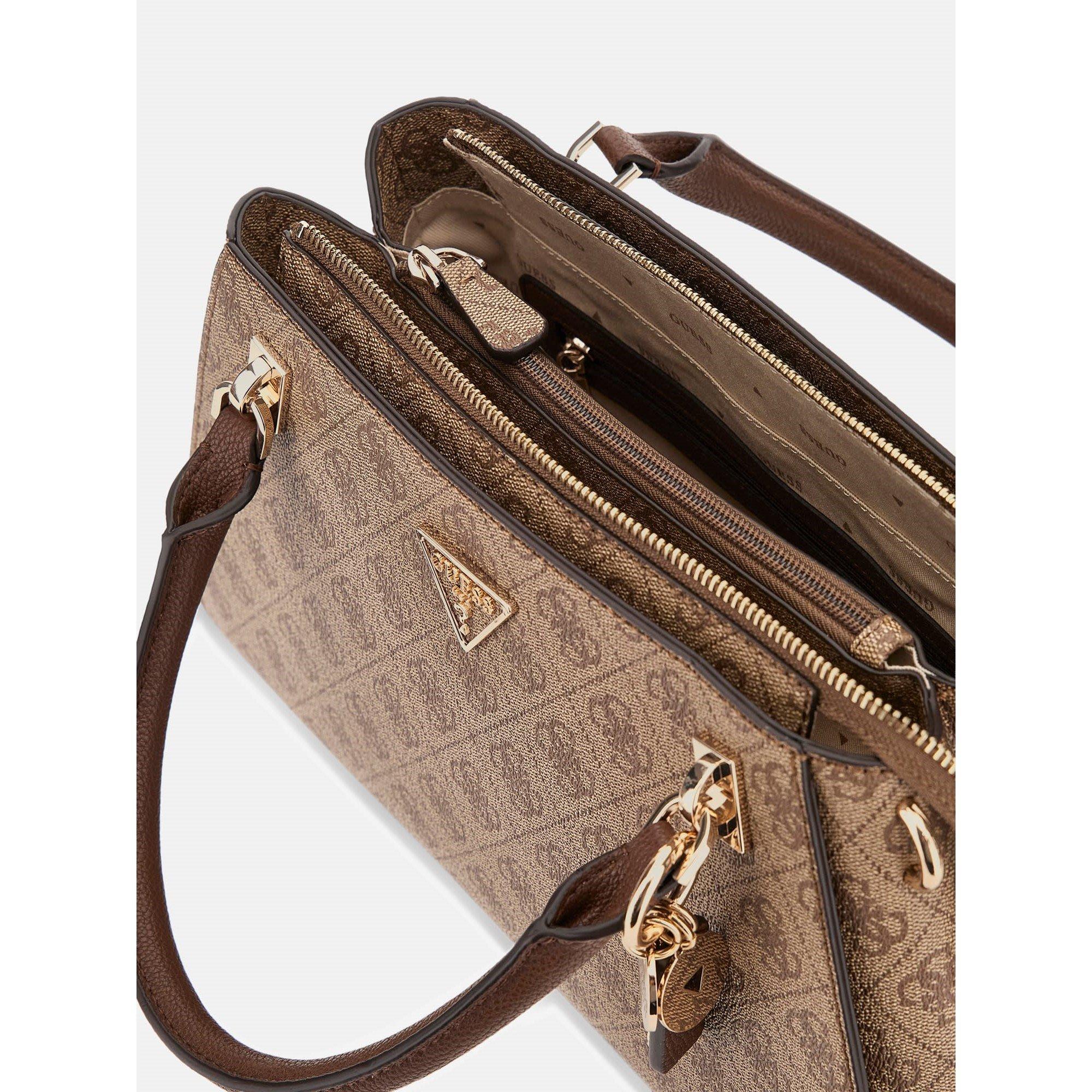 Latte Logo - Guess - Women's Noelle Satchel Bag - 4