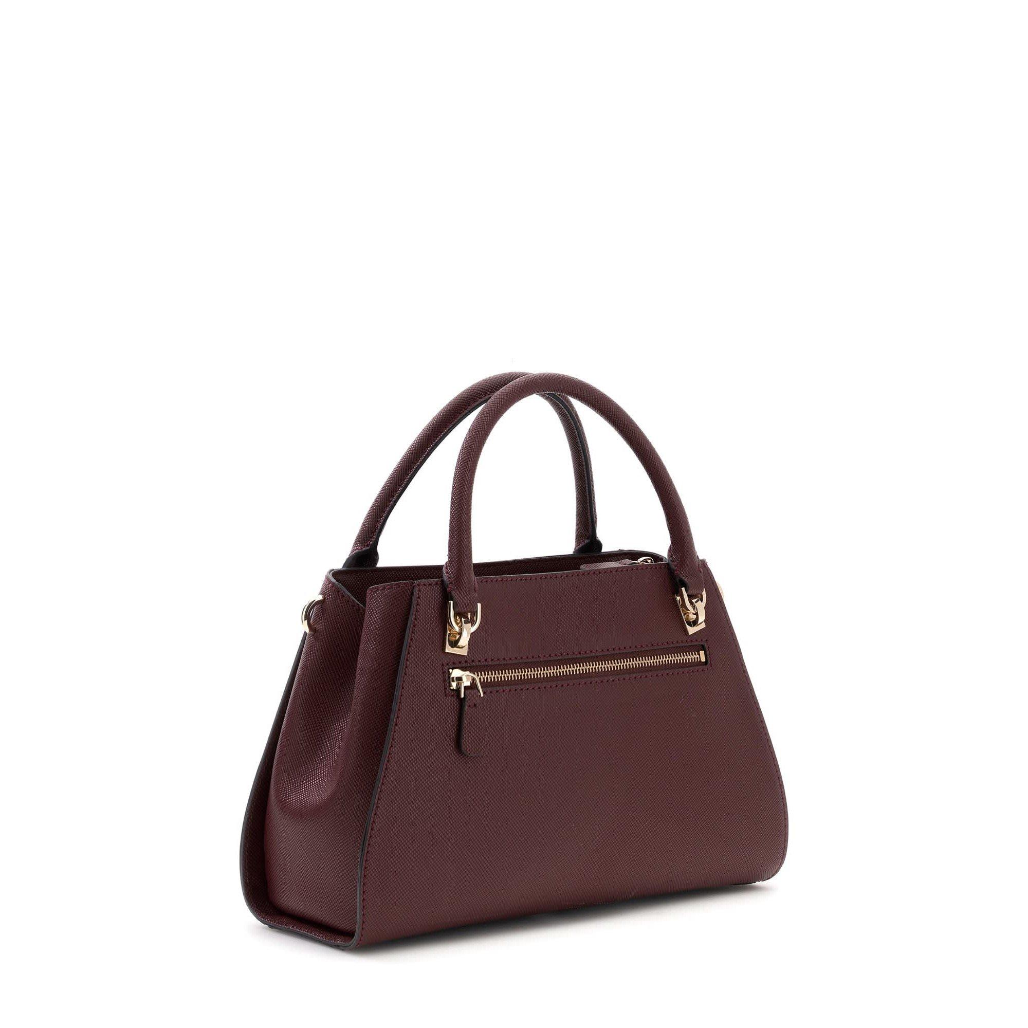 BURGUNDY - Guess - Women's Noelle Satchel Bag - 2