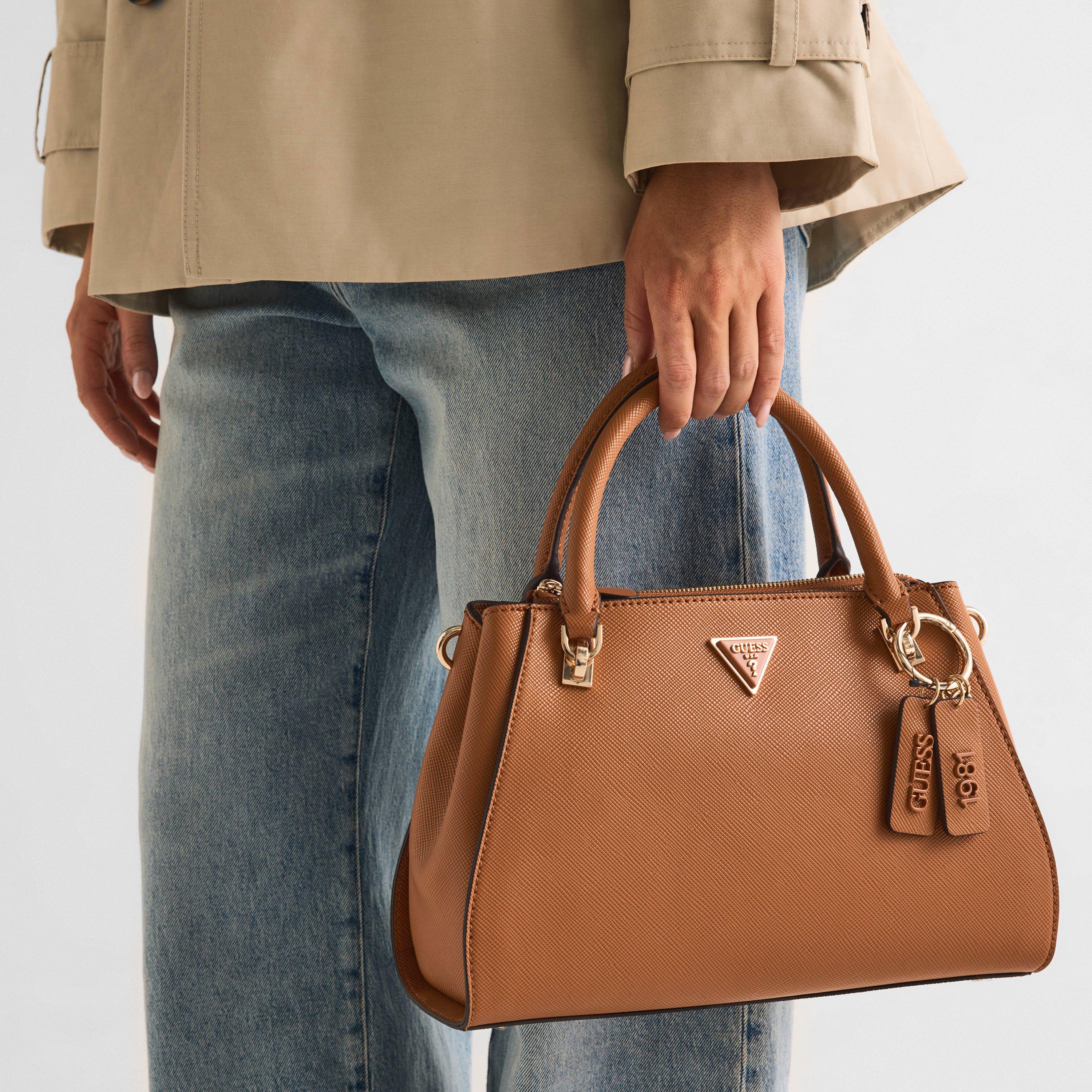 Cognag - Guess - Women's Noelle Satchel Bag - 3