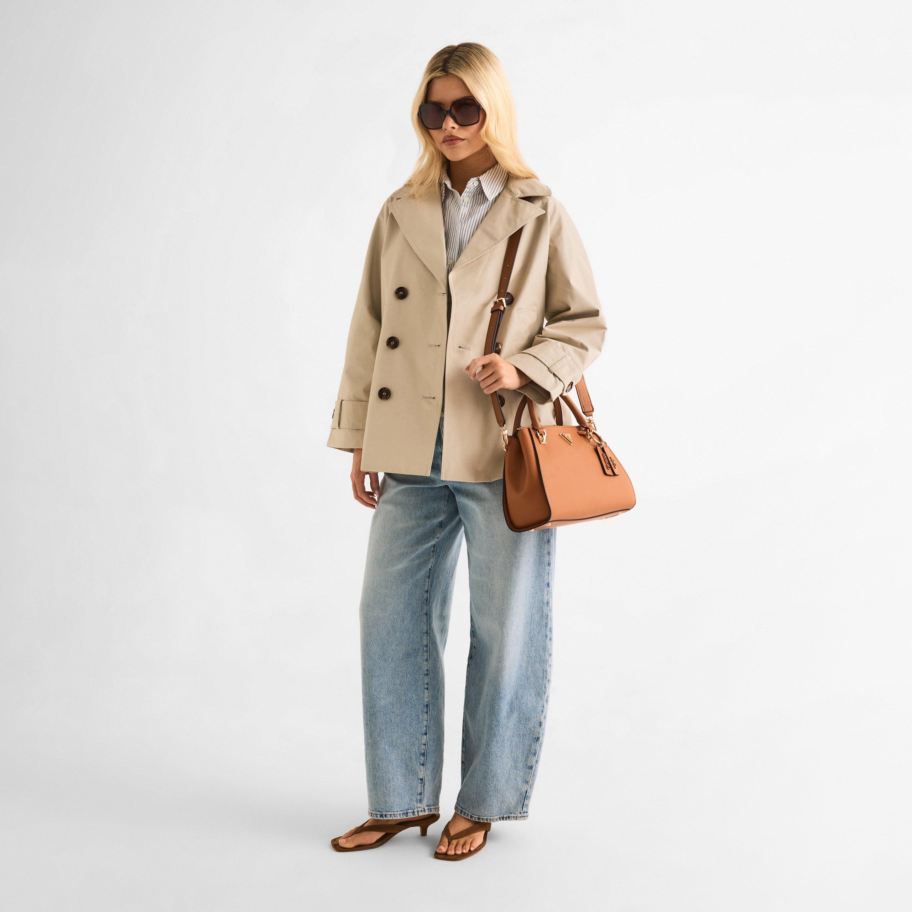 Cognag - Guess - Women's Noelle Satchel Bag - 6