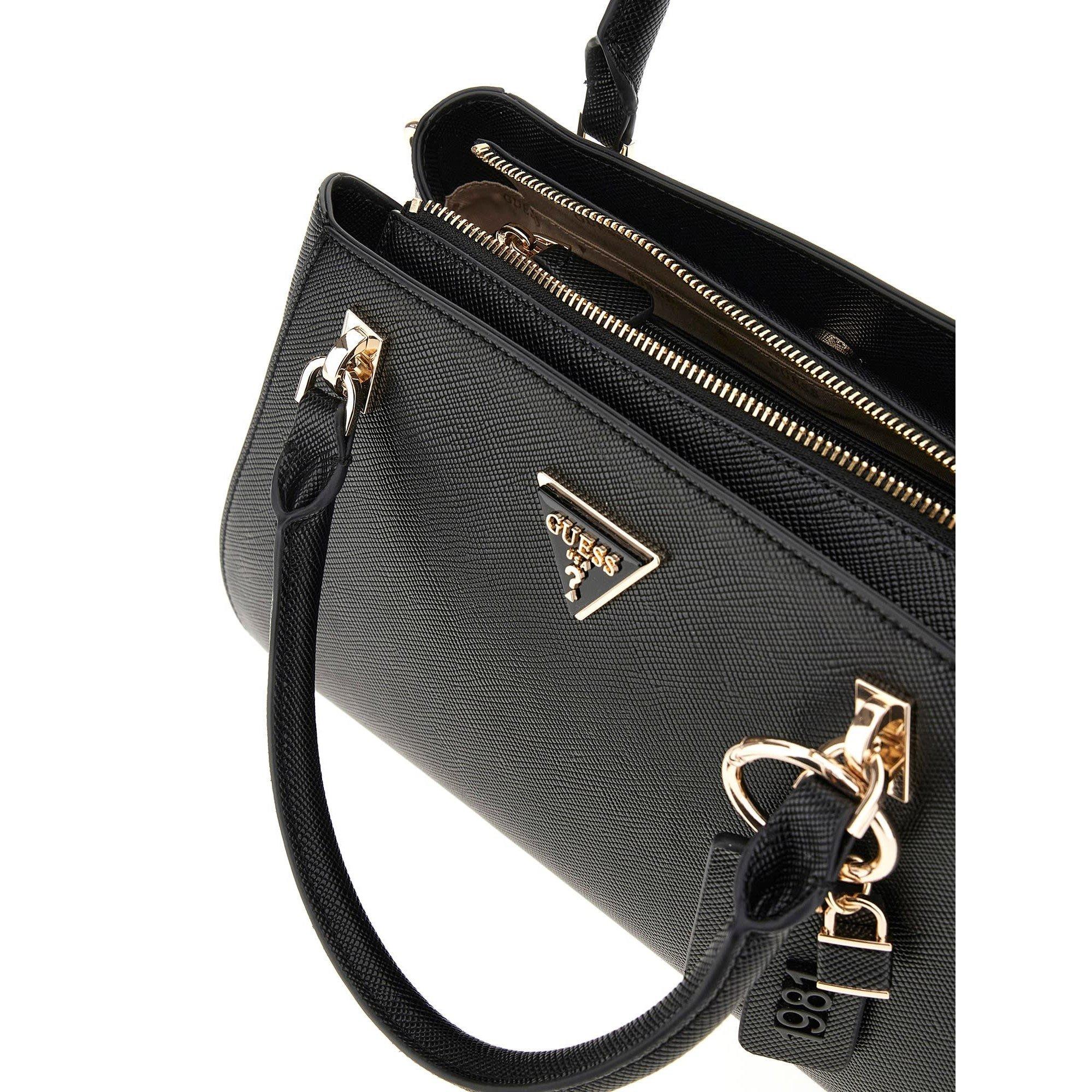 Black - Guess - Women's Noelle Satchel Bag - 5
