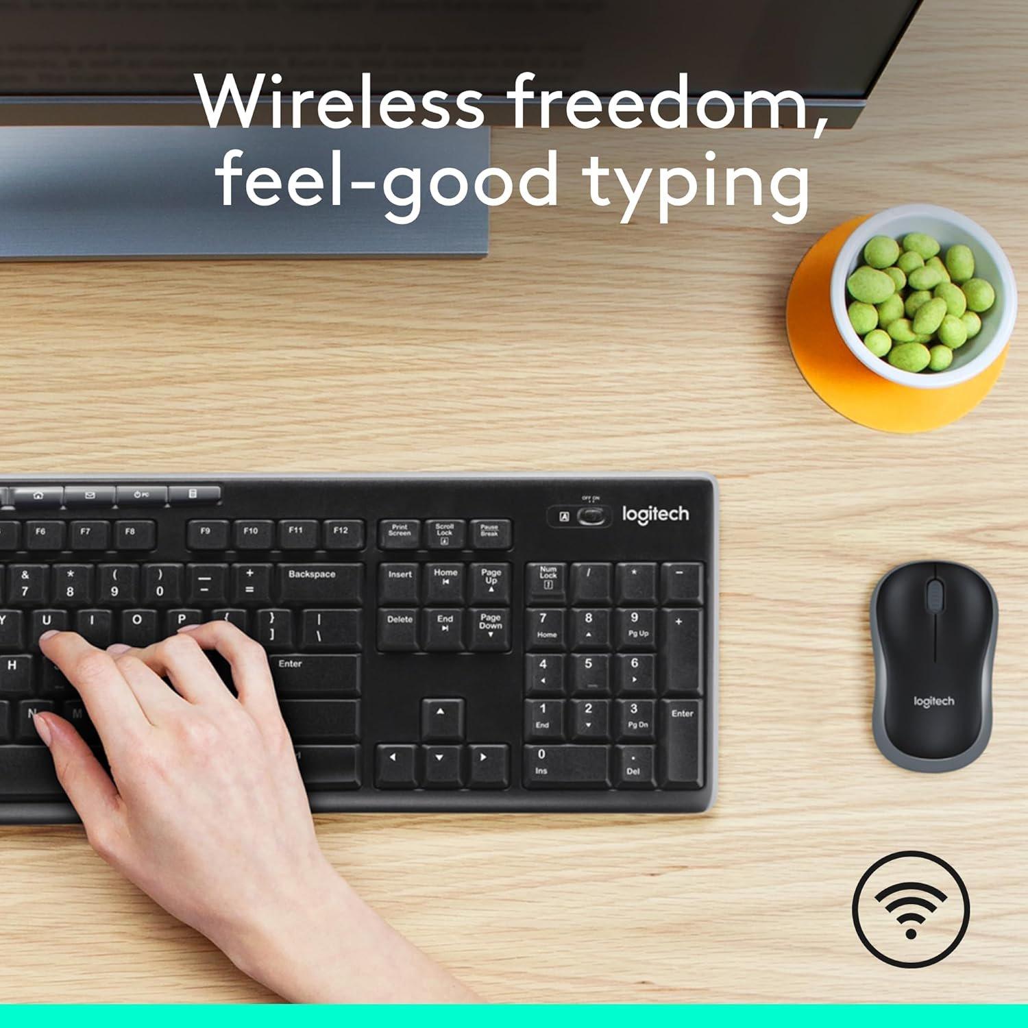 Crna - Logitech - Logitech MK270 Wireless Keyboard and Mouse Combo - 2
