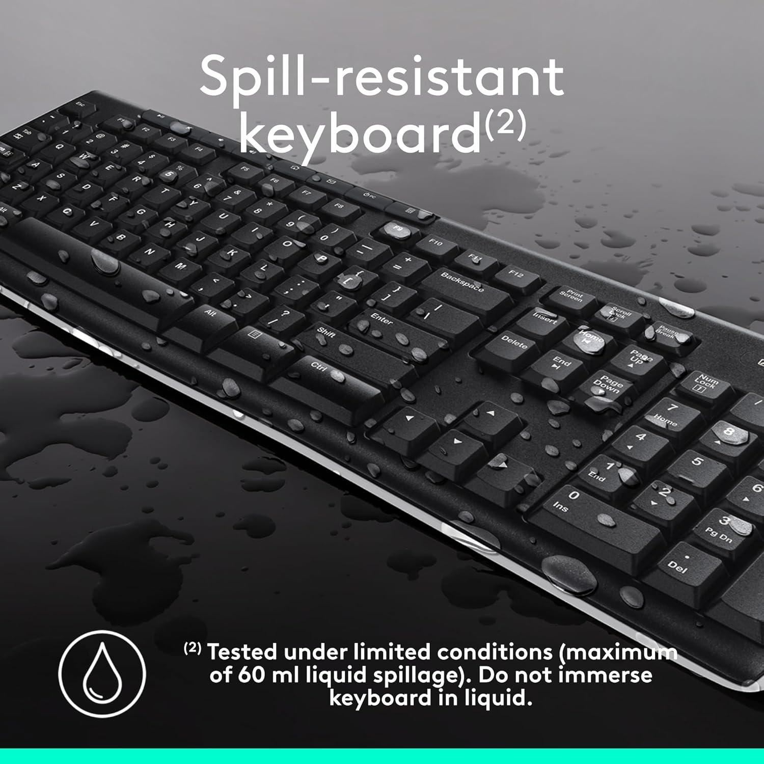 Crna - Logitech - Logitech MK270 Wireless Keyboard and Mouse Combo - 4