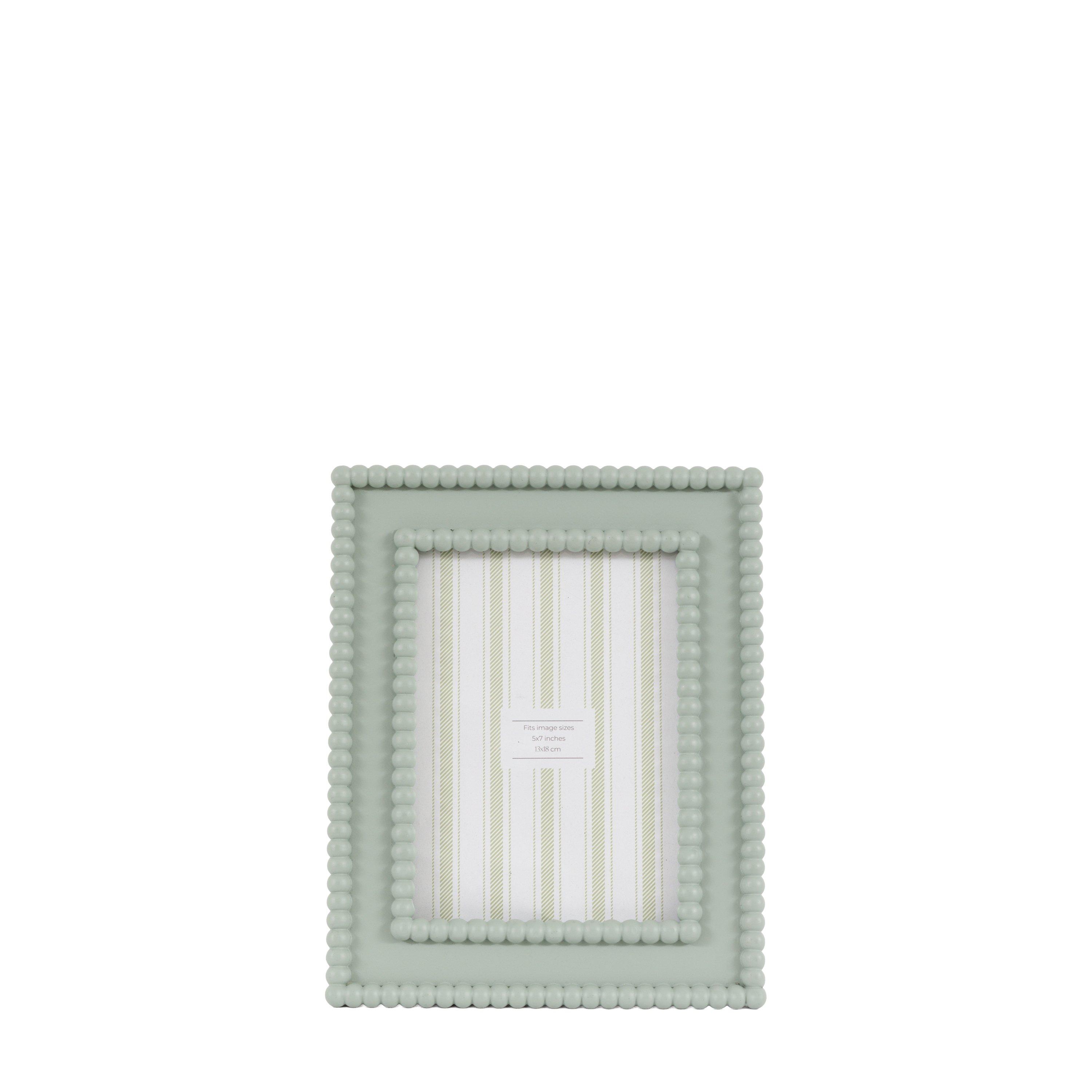 Gallery  Cove Beaded Photo Frame 7X5in Sage - 4x6in