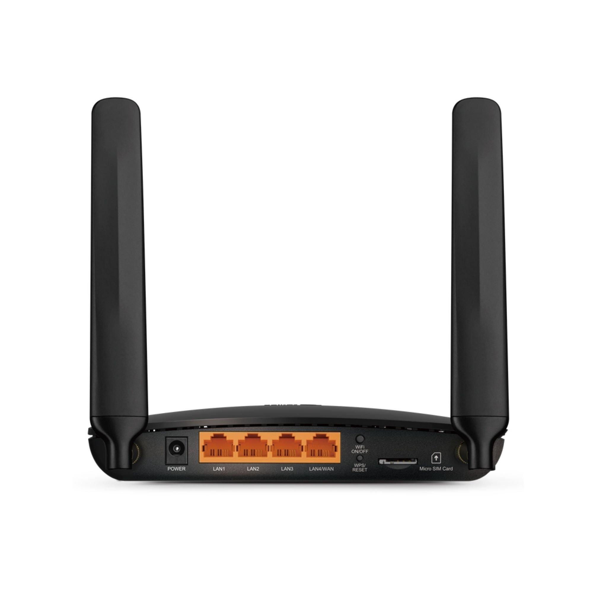 Crna - TP-Link - Archer MR200 AC750 Wireless Dual Band 4G LTE Router - 3