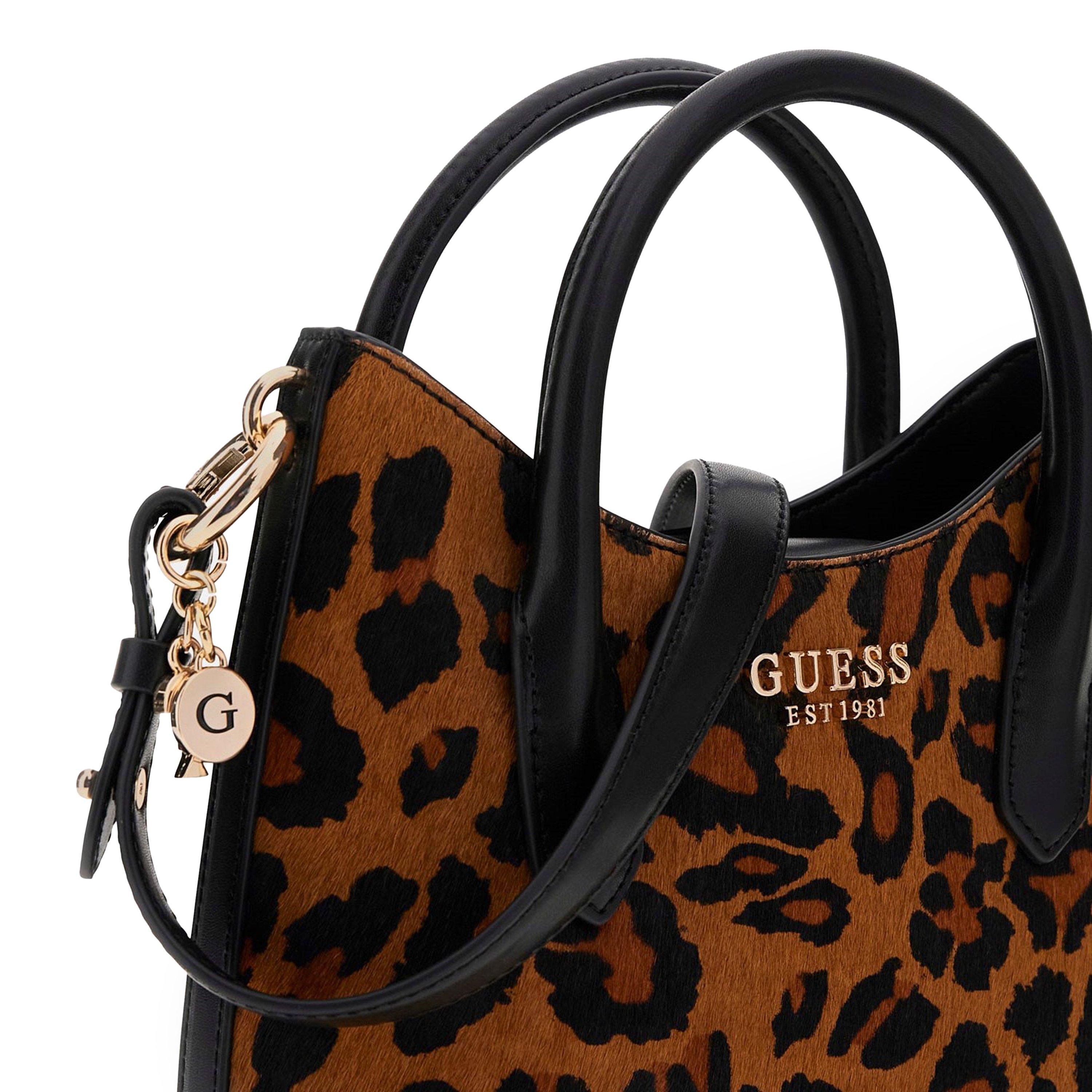 Leopard - Guess - Women's Domitilla Satchel Bag - 4