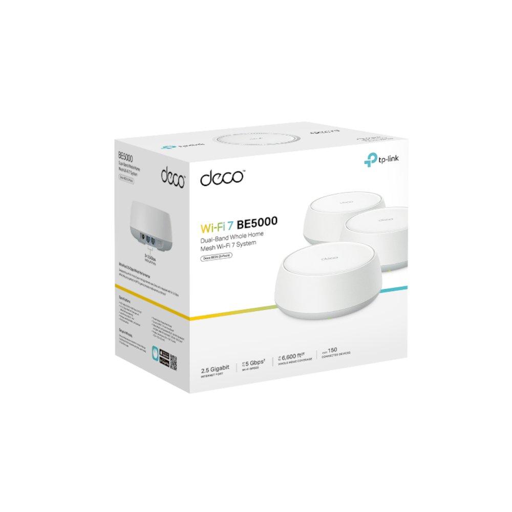 Crna - TP-Link - TP-Link Deco BE25 BE3600 Whole Home Mesh Wi-Fi 7 System(3-Pack) - 8