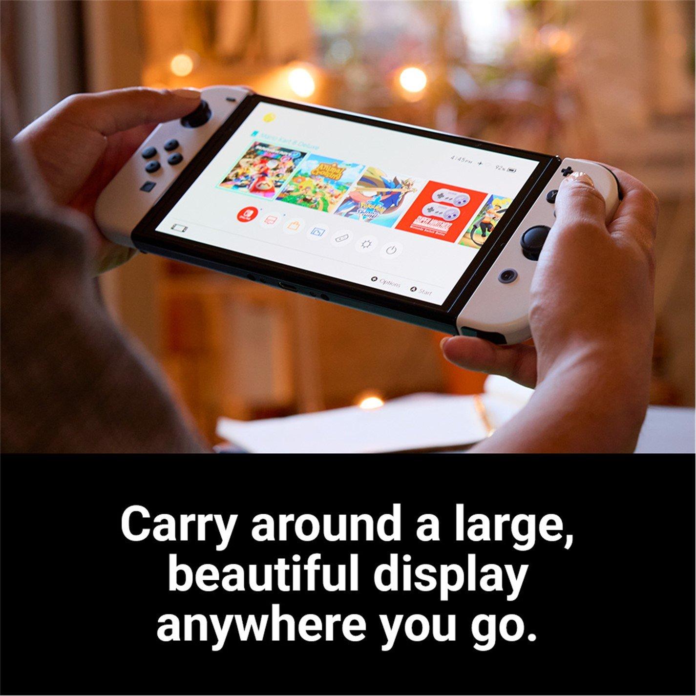 Nintendo Switch - Nintendo - Switch - White OLED + Mario Kart 8 Deluxe Bundle - 7
