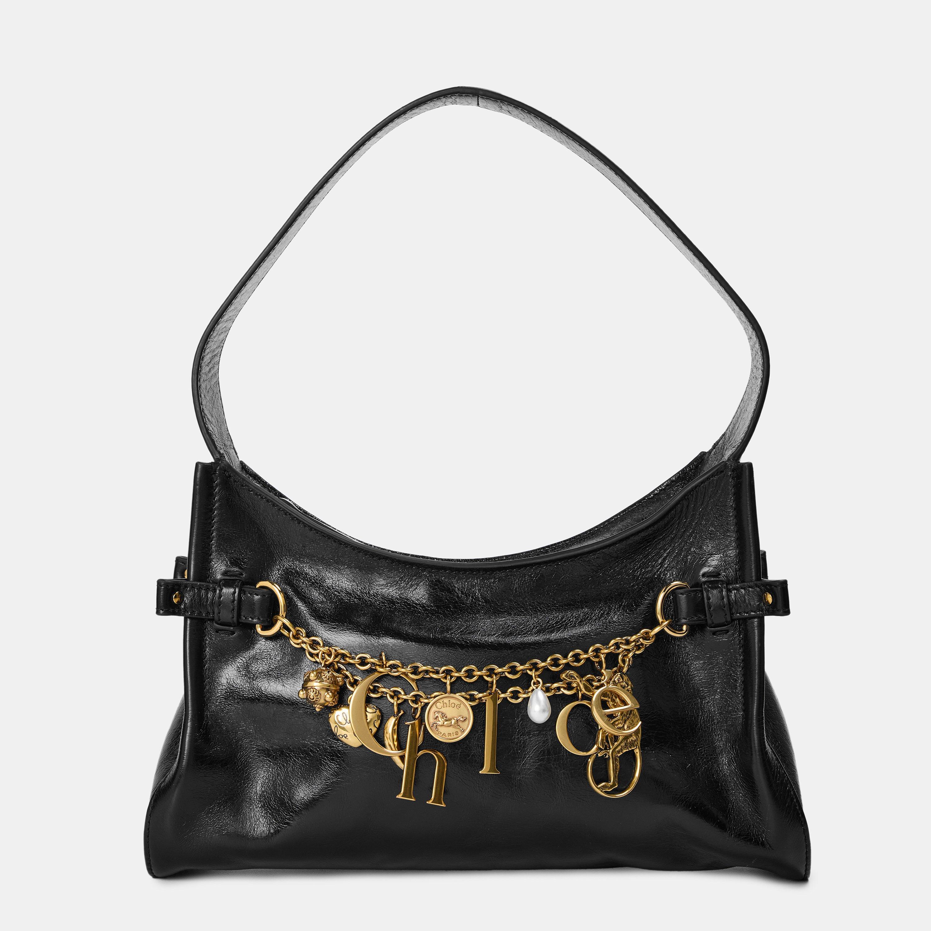 Black - Chloe - Womens Charms Hobo Bag - 1