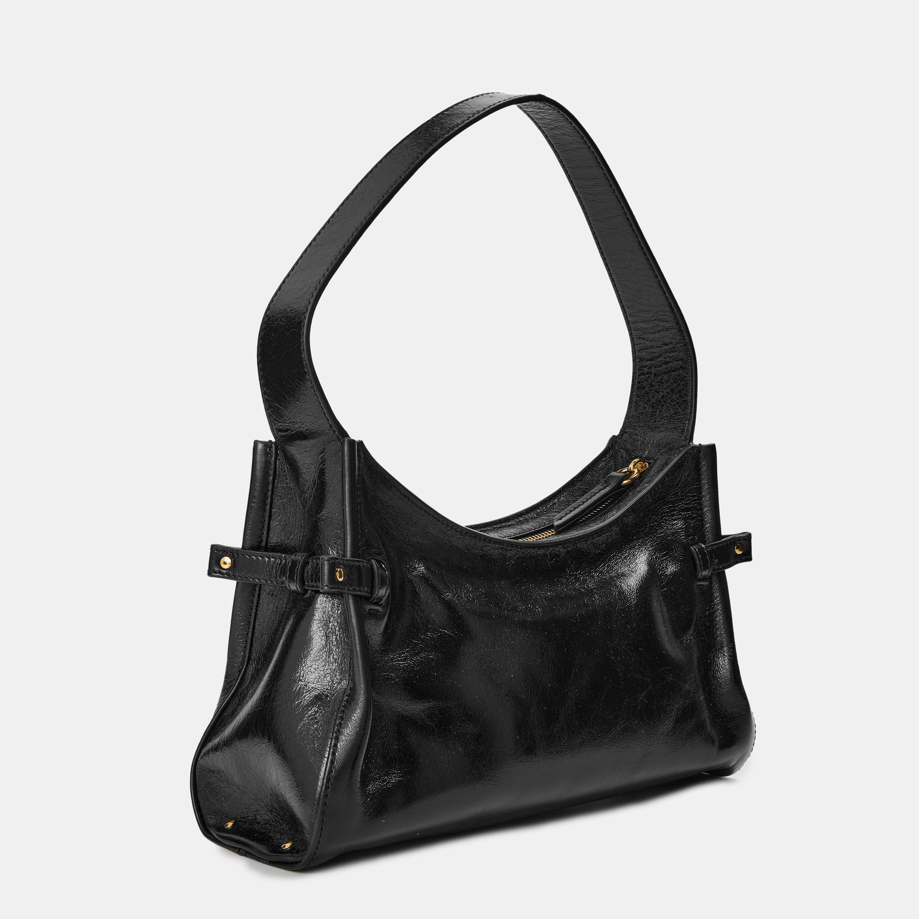 Black - Chloe - Womens Charms Hobo Bag - 2