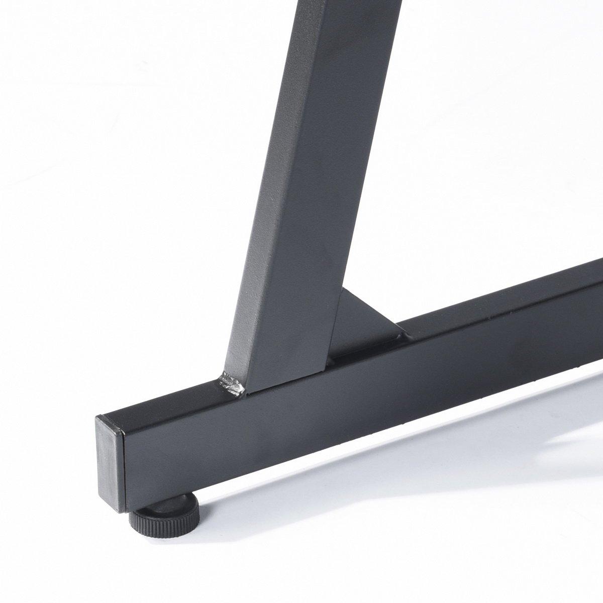 Brown - HOMEMAKE - KANTE Black and Wooden L-shaped Desk with 2 Shelves - 5