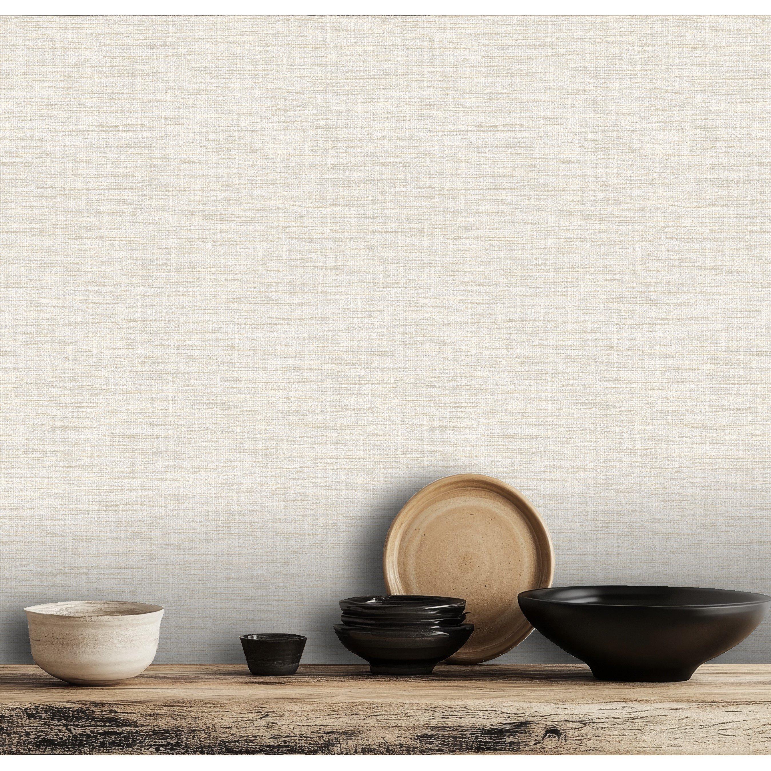 Neutral - Design ID - DID Hessian Beige & Silver Wallpaper - 2