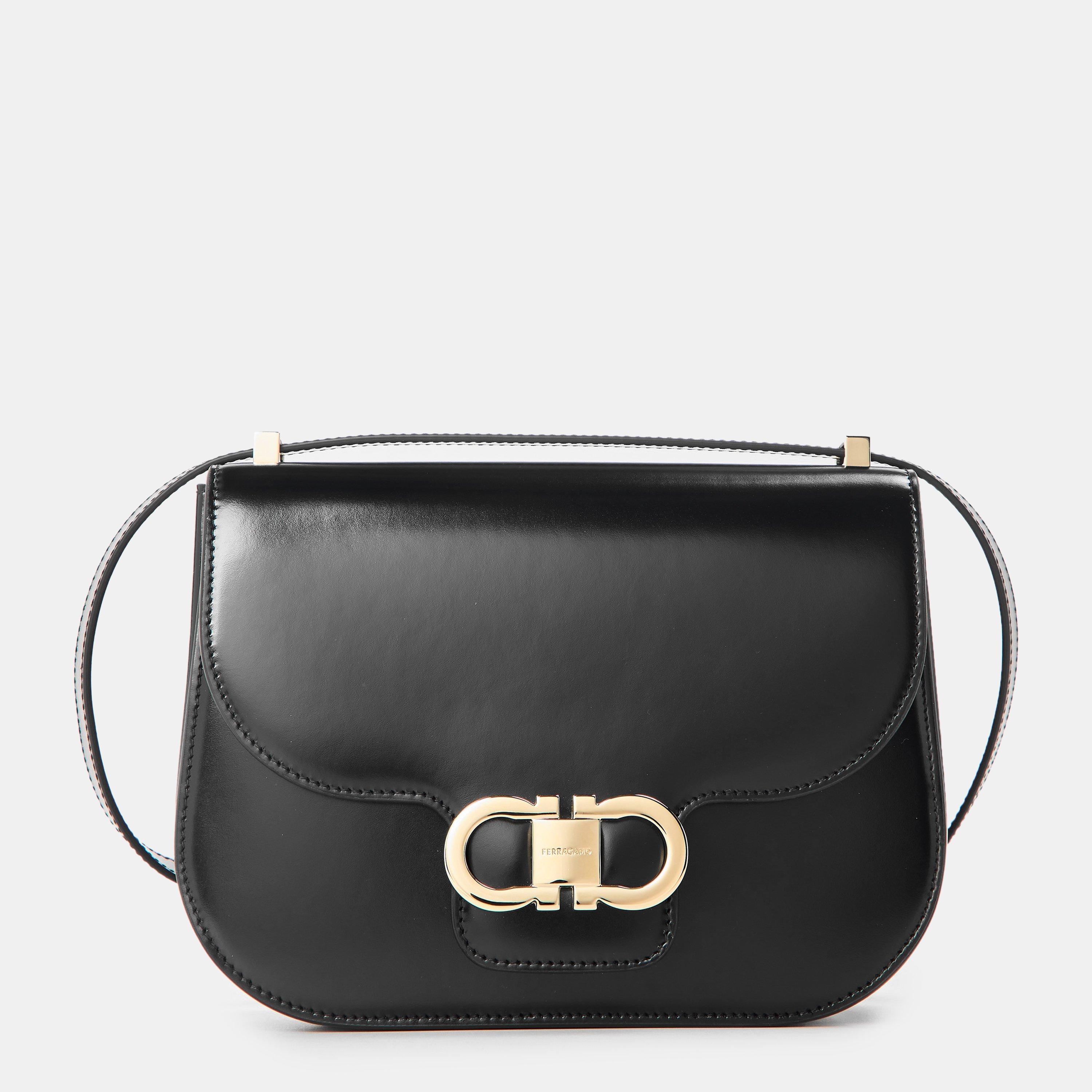 Nero - Ferragamo - Women's Double G Shoulder Bag - 1