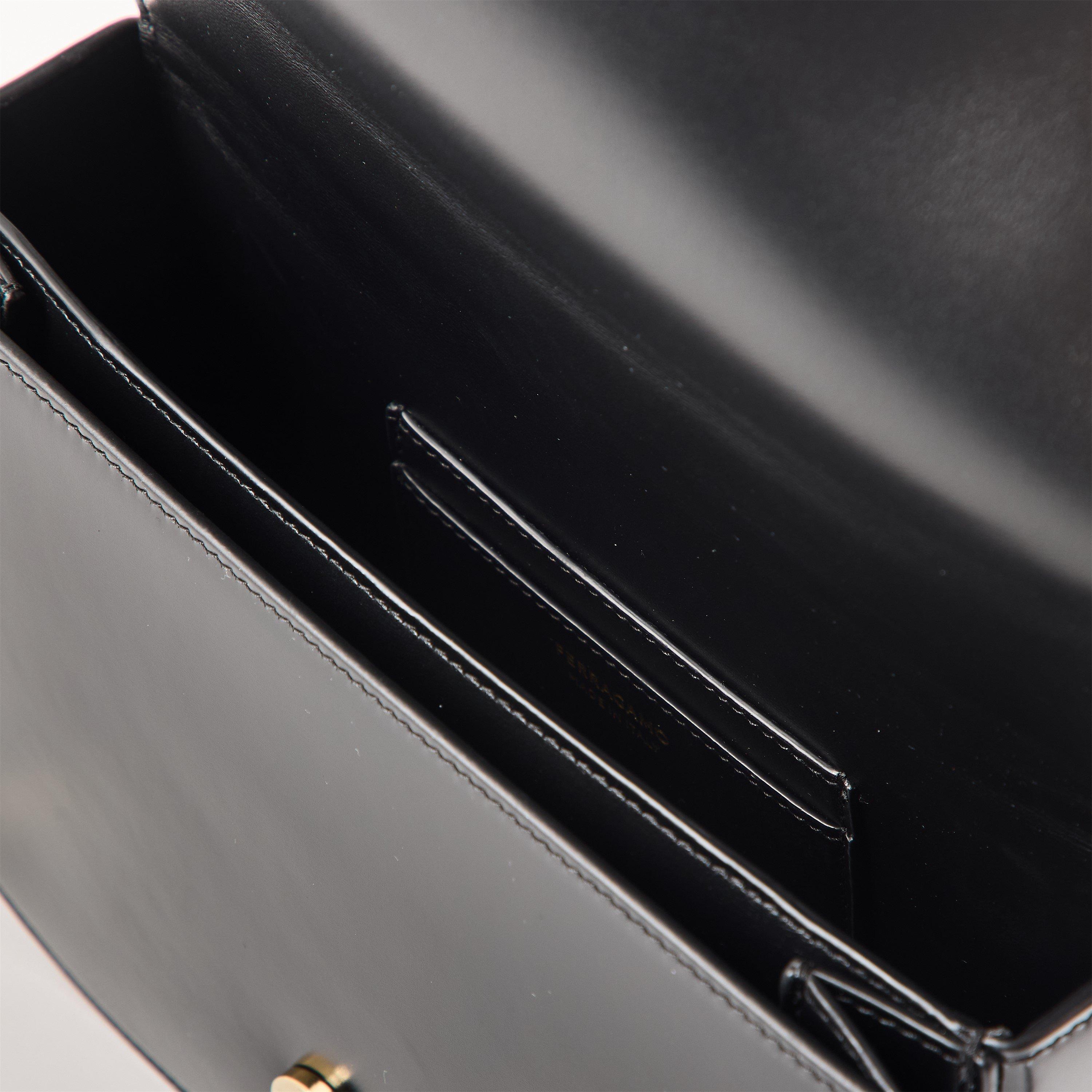 Nero - Ferragamo - Women's Double G Shoulder Bag - 5