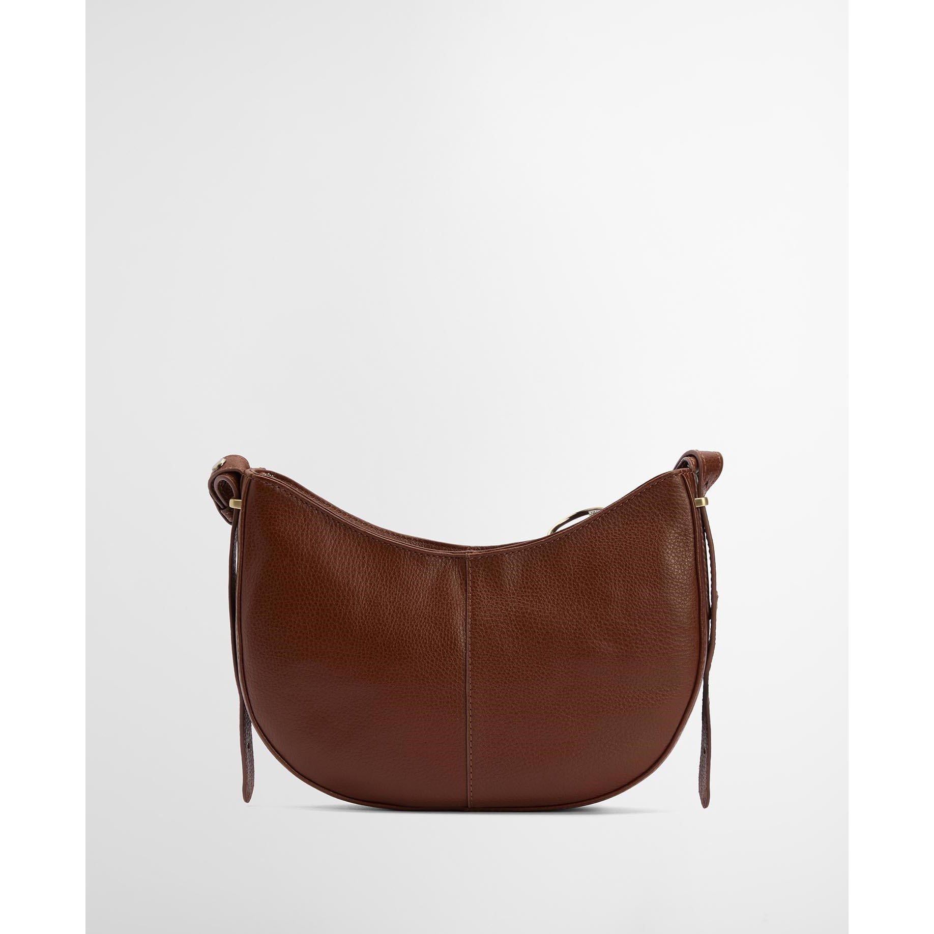 Brown - Barbour - Sorrel Leather Sling Bag - 9