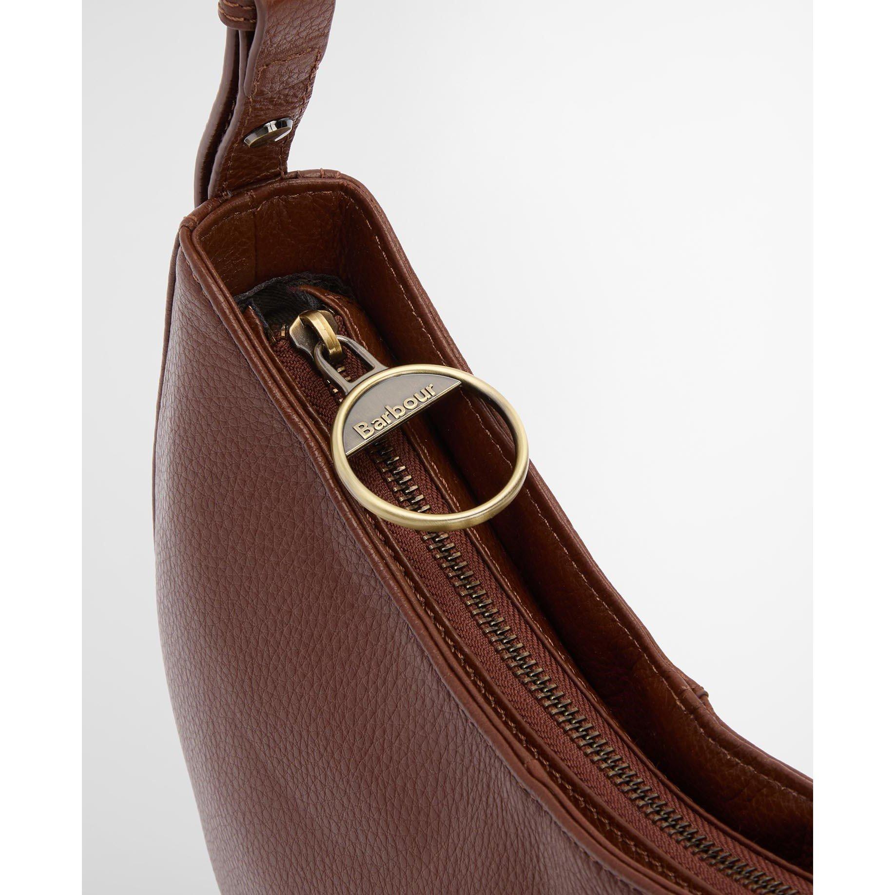 Brown - Barbour - Sorrel Leather Sling Bag - 5